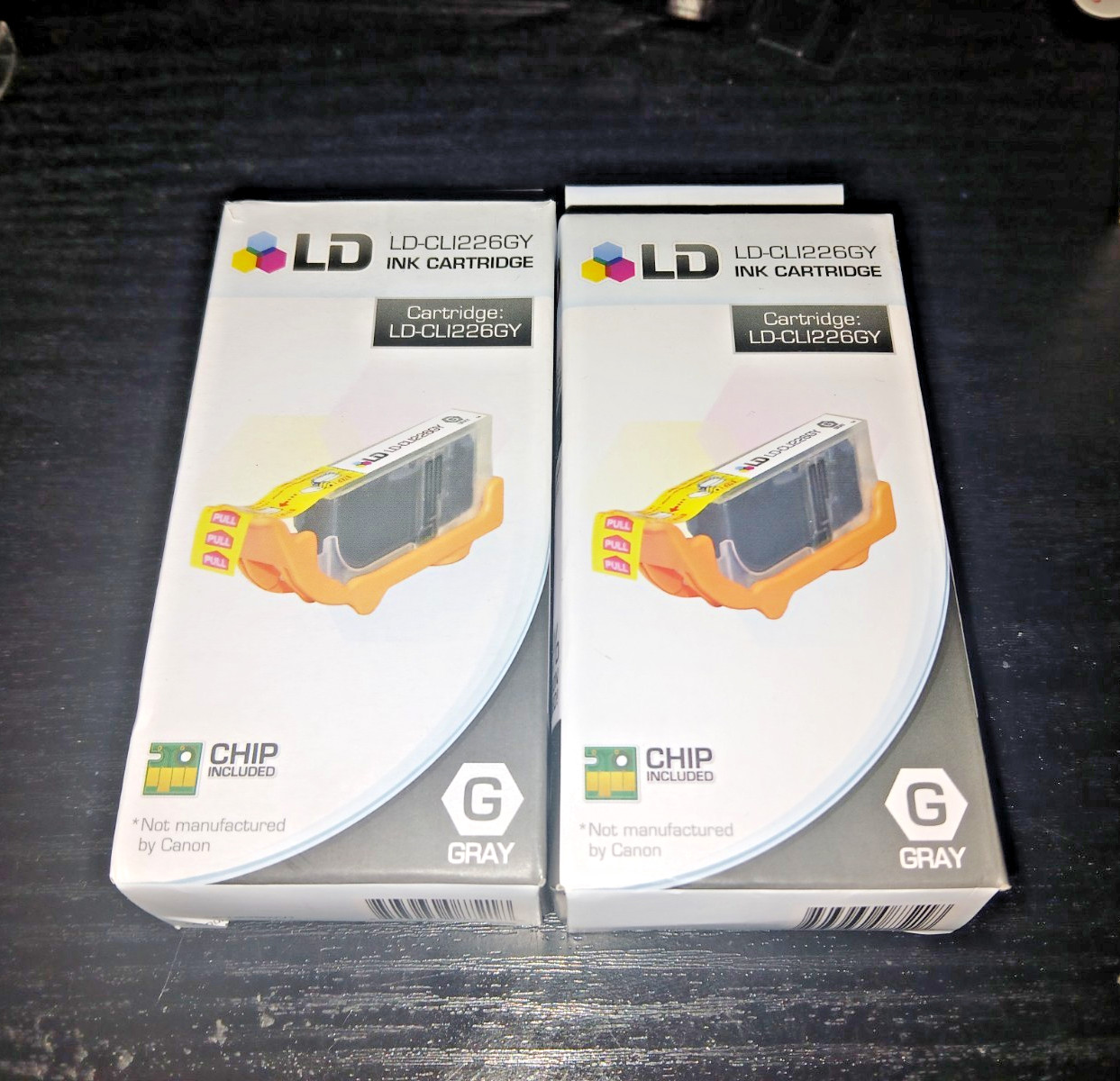 LD Compatible Ink Cartridge Gray for Canon Inkjet LD-CLI226GY 2 Pack
