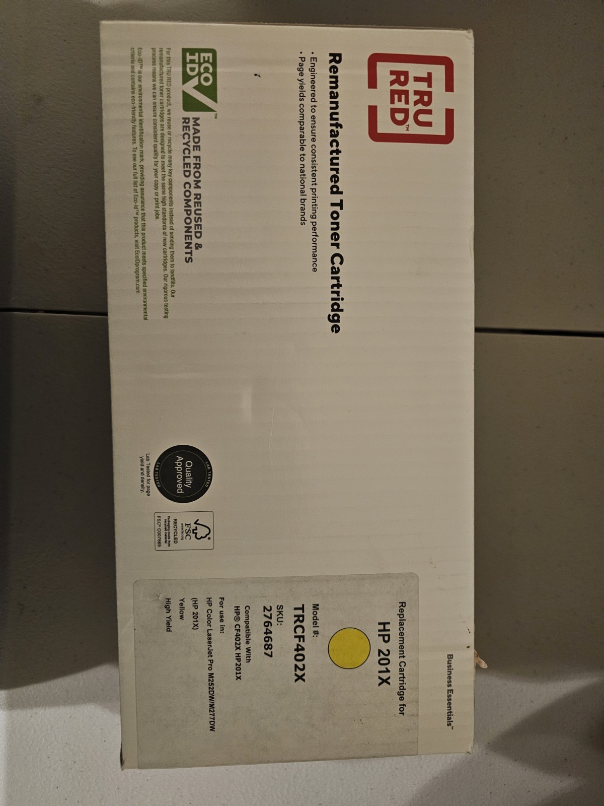 TRU RED Yellow High Yield Toner Cartridge Replacement for HP 201X