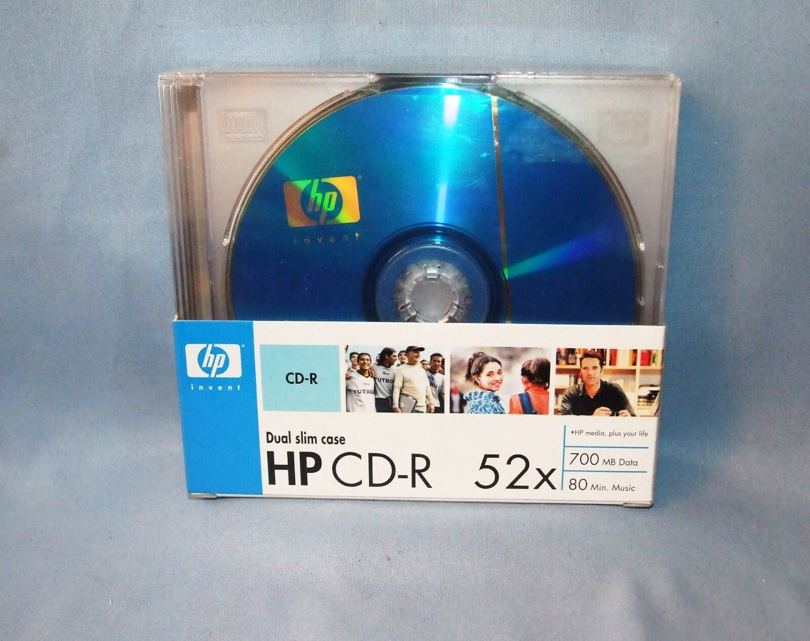 HP Invent CD-R 52x 700MB 80 Min Dual Slim Case - 10 Pack - NEW Sealed