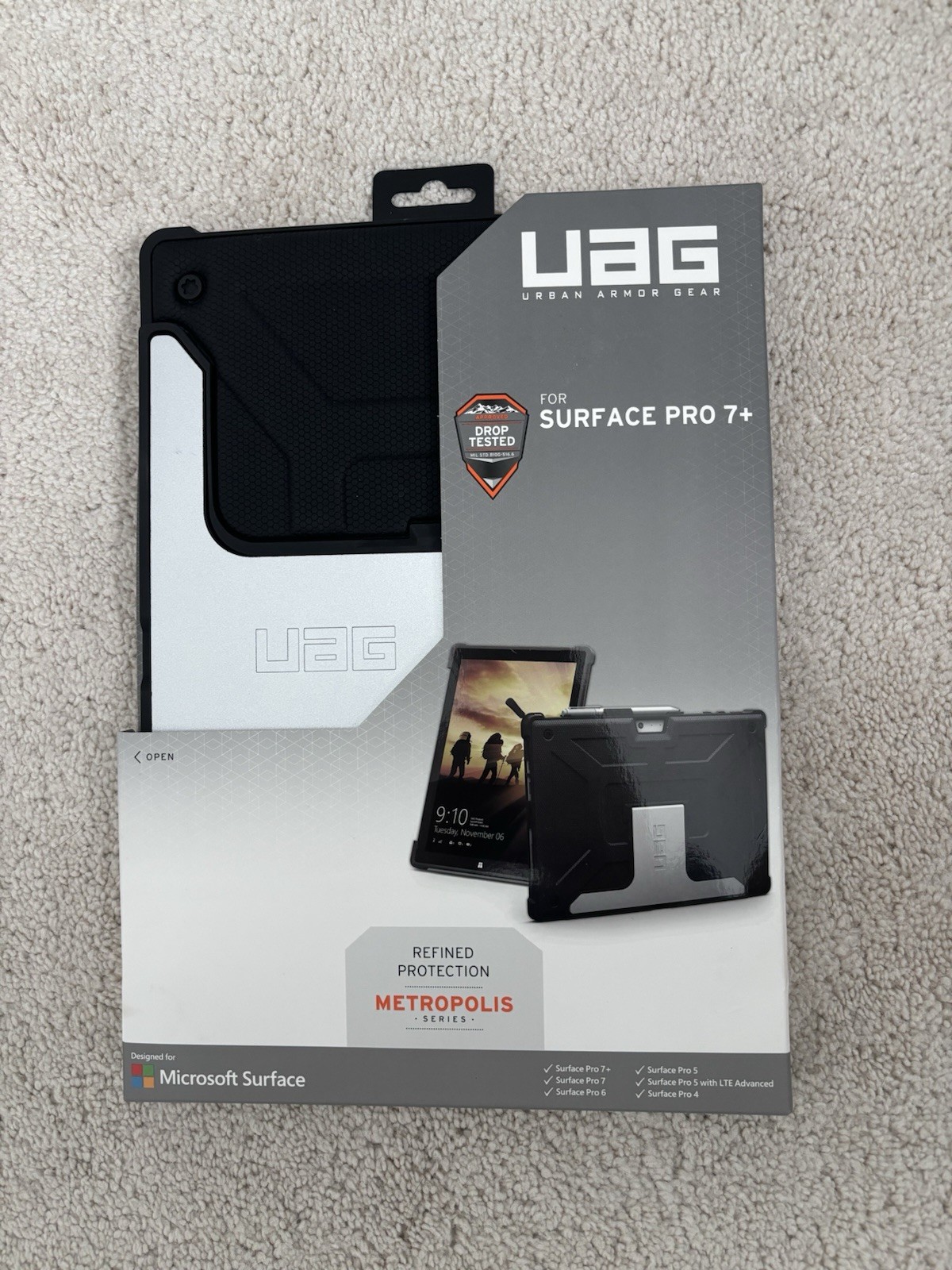 URBAN ARMOR GEAR UAGSFPRO4BLKVP Case for Microsoft Surface Pro - Black