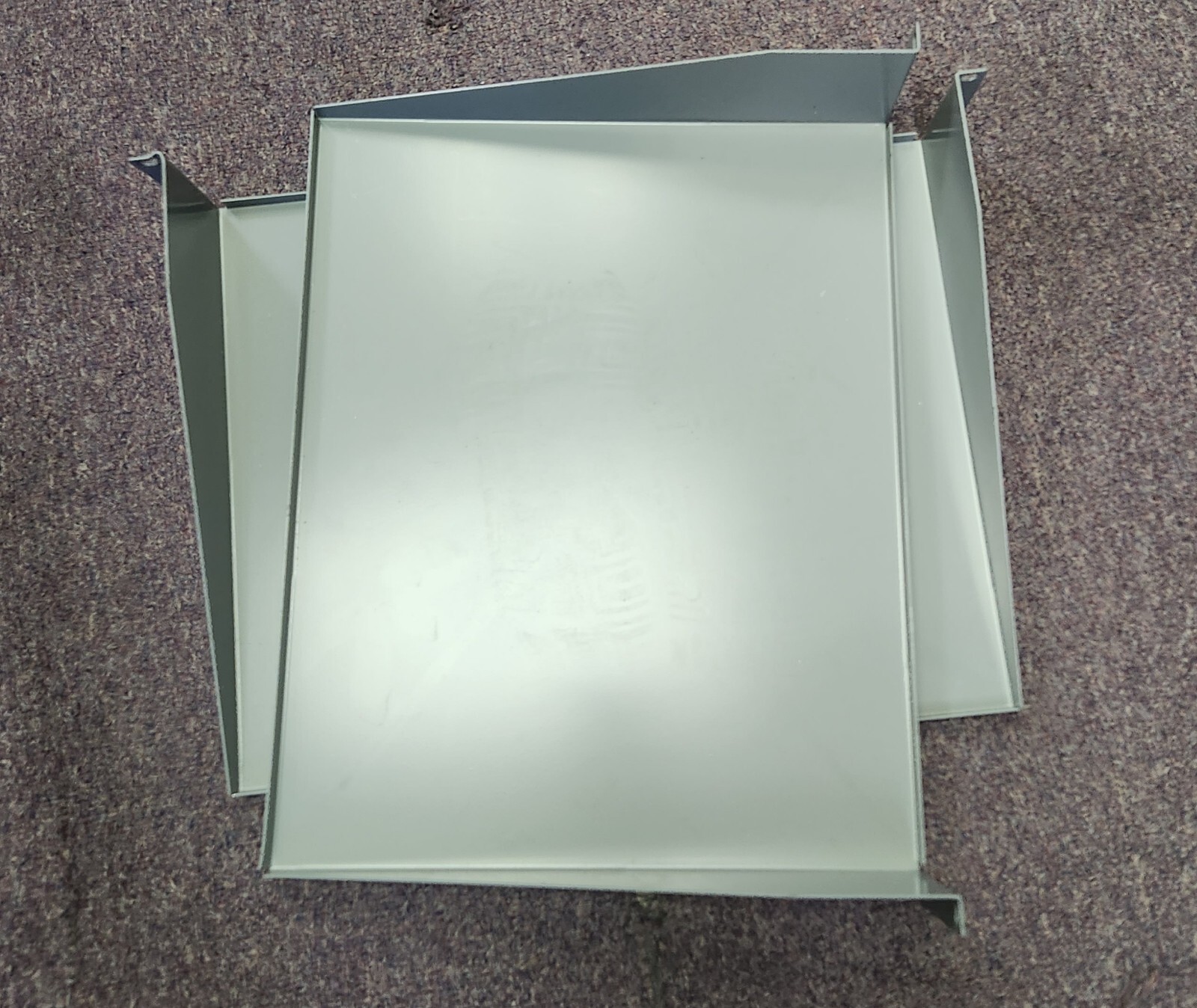 STEEL 19" RACK SHELF 2U 14" DEEP GRAY PAINTED LOT OF 2