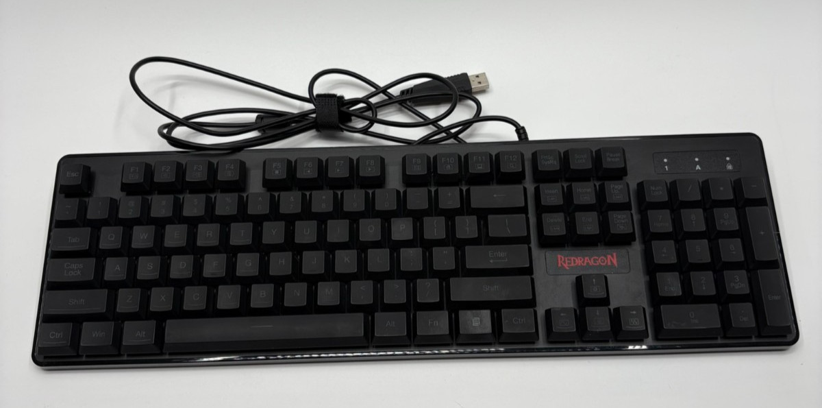 Red Dragon Wired Gaming Keyboard Model S101-BA-2 Rainbow Backlit TESTED WORKS
