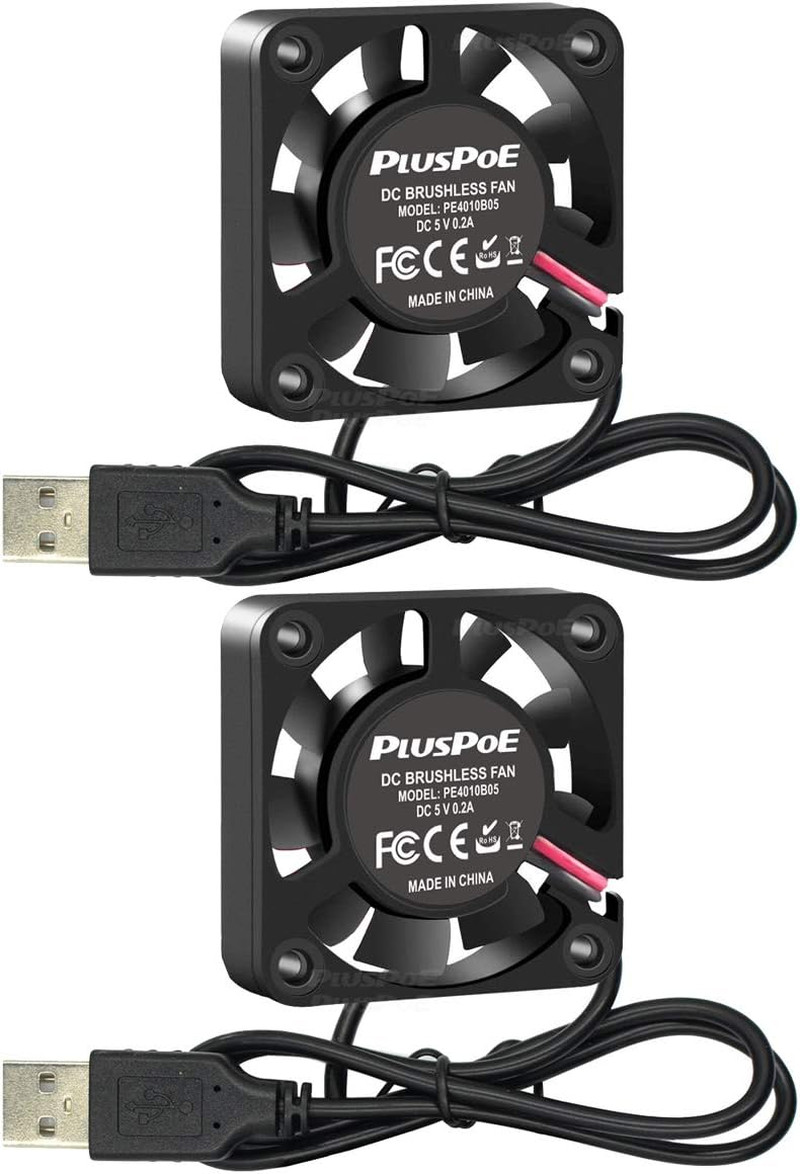 2-Pack 40mm x 10mm DC 12V Brushless Cooling Fan 4200 Smart Fan for Computer ...