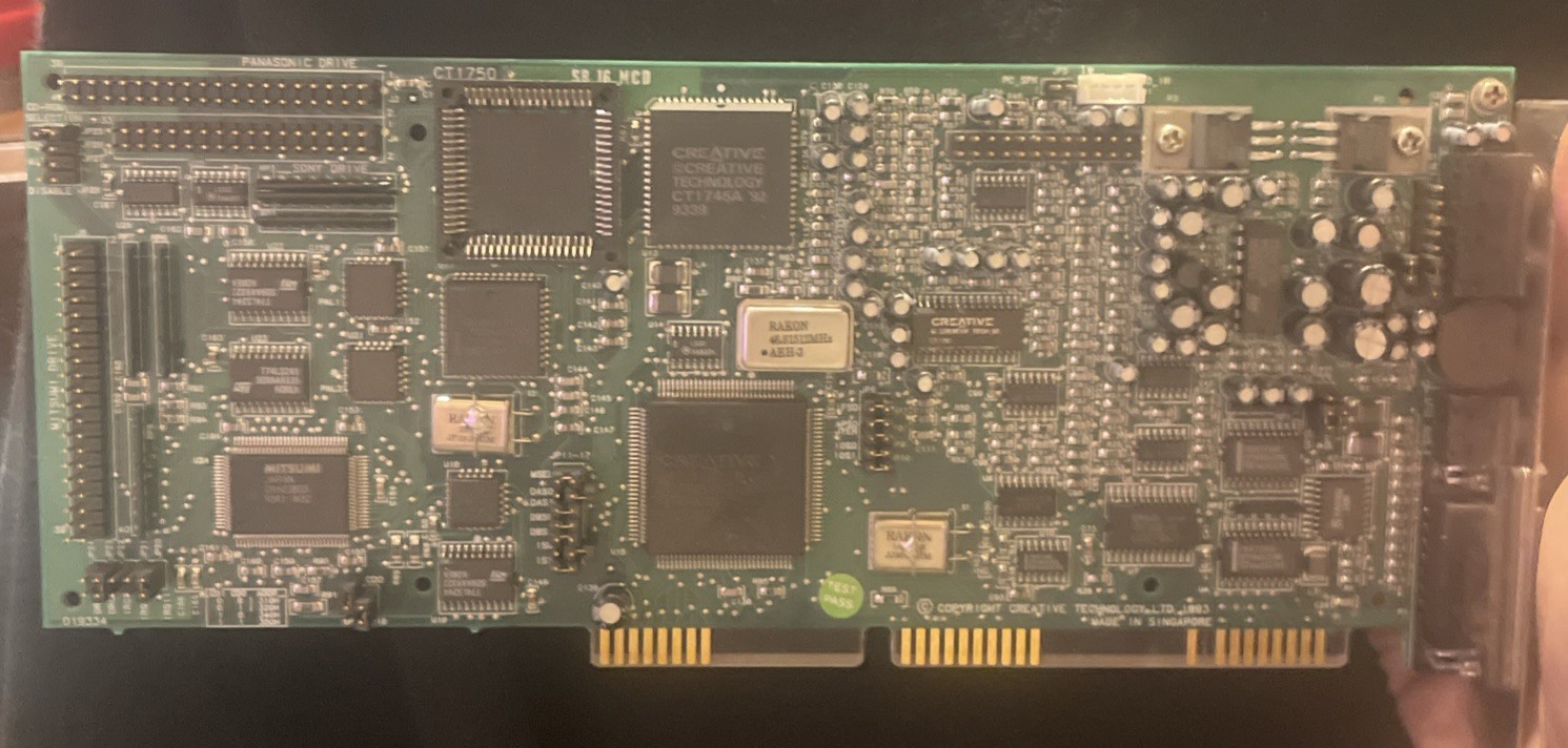 Creative Sound Blaster SB 16 MCD CT1750 ISA sound card