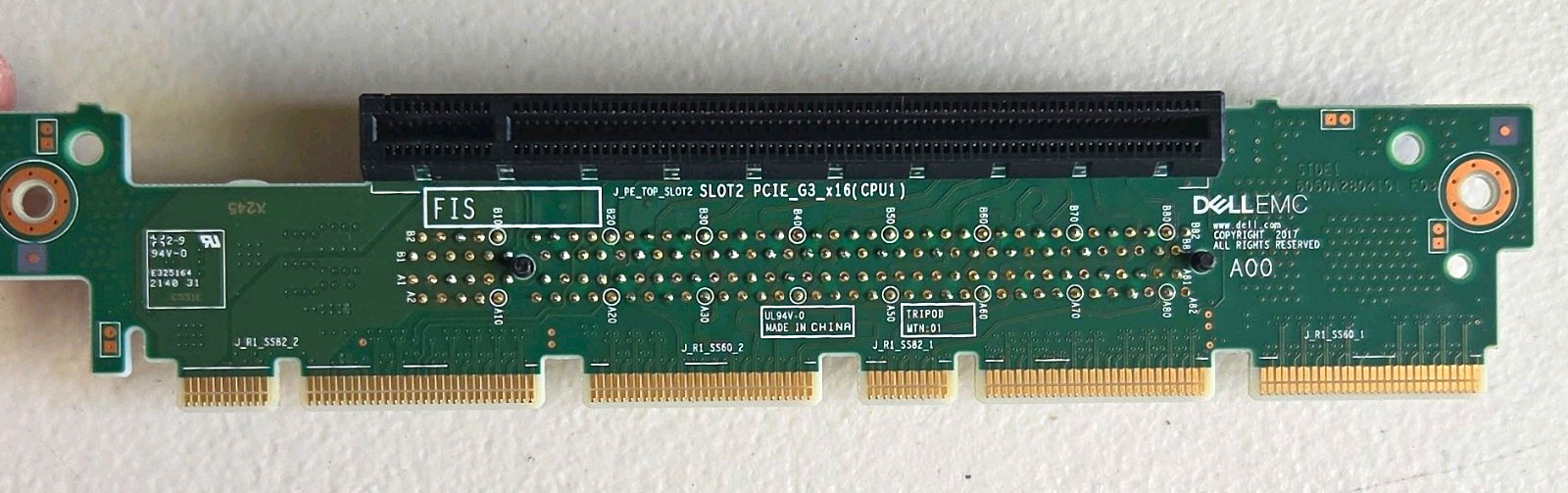 Dell EMC 005X7X PCIe Gen3 x16 4-in-1 Server Riser Card Expansion Board