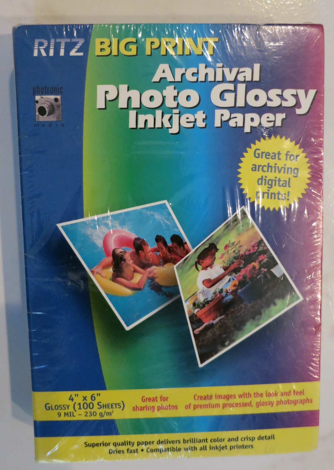 Archival Photo Glossy 4X6 Paper 100pk Glossy 9-mil 230-g/m2