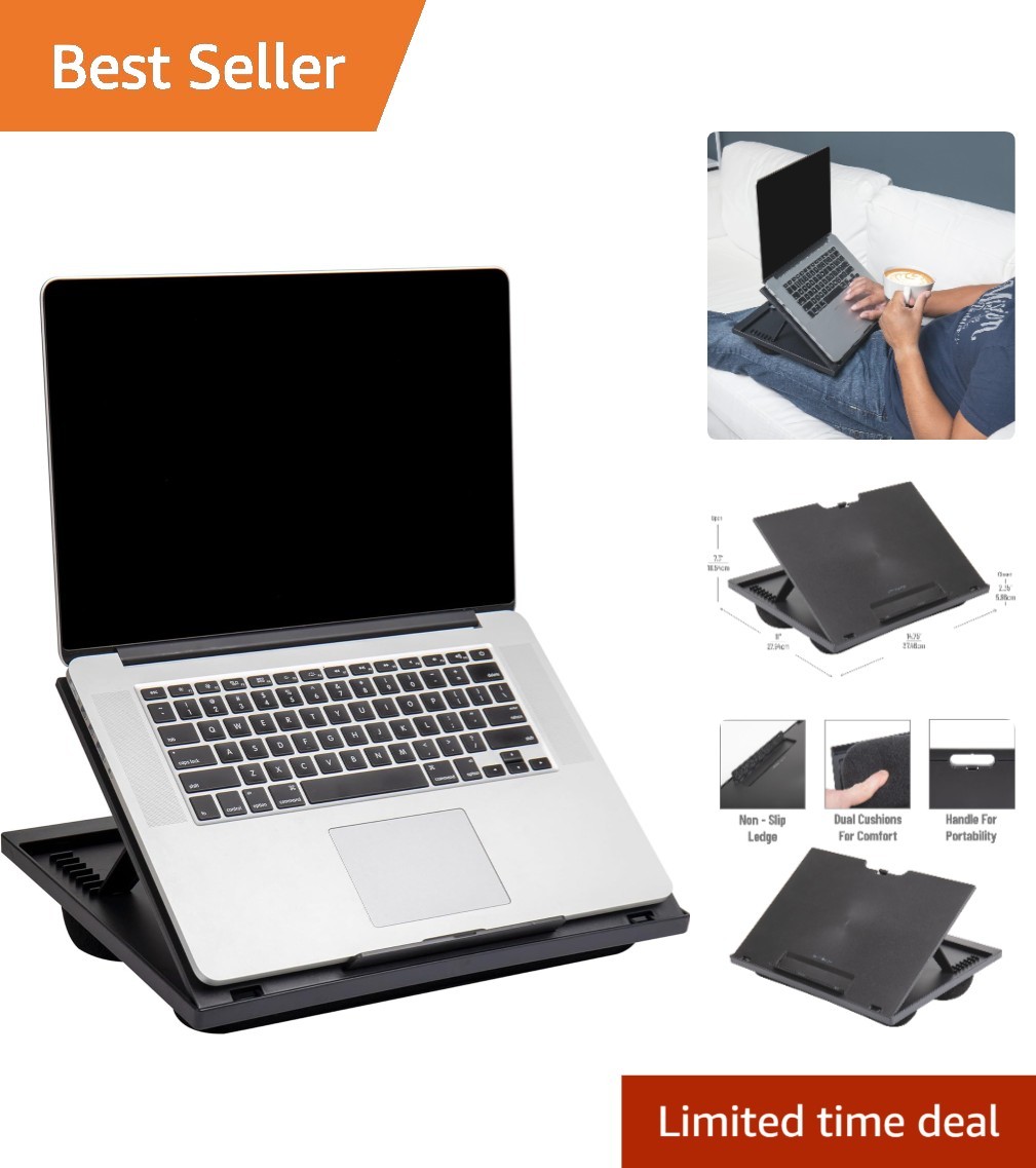 Travel-Friendly Adjustable Lap Desk with Cushions - Ideal for Study & Leisure