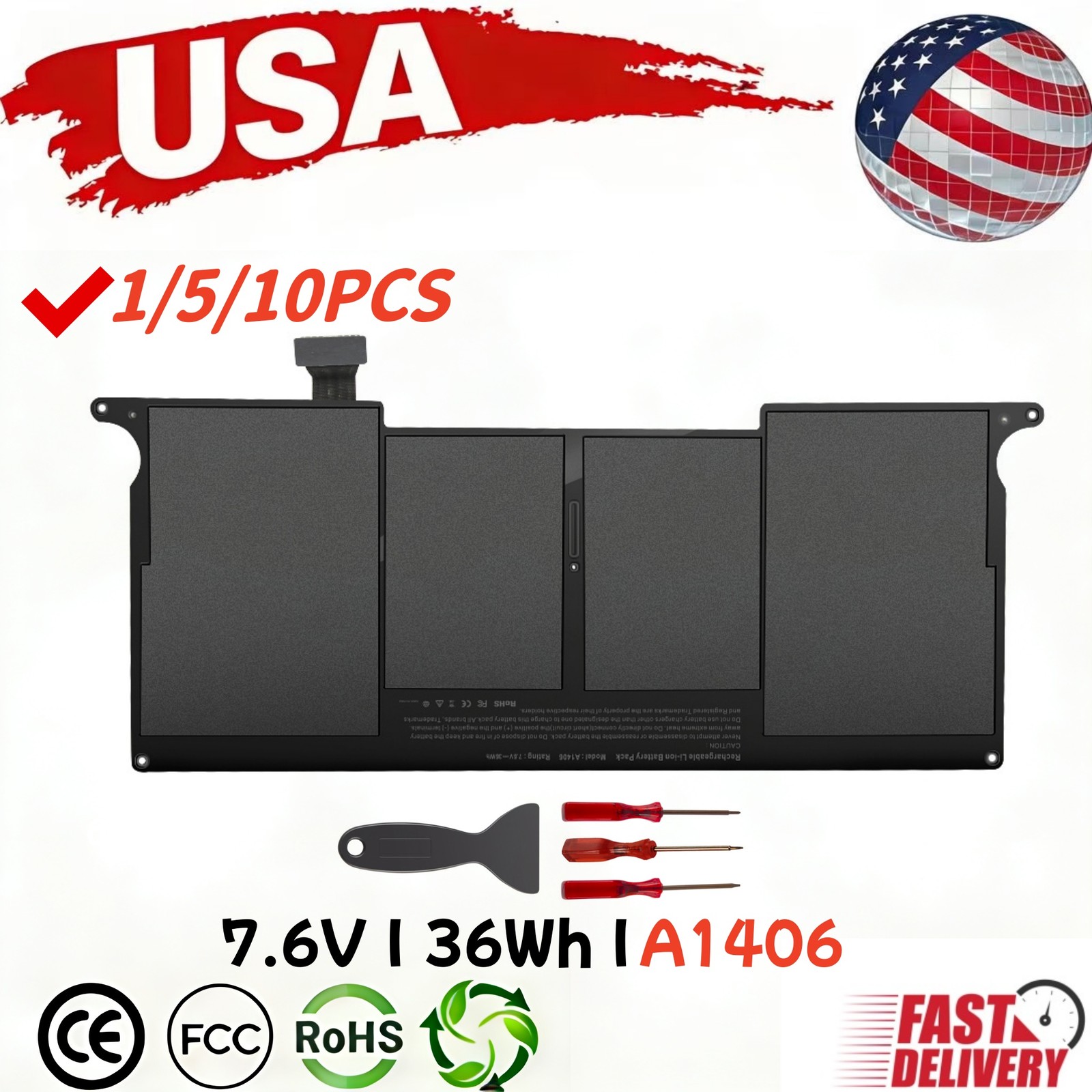 ✅LOT 10x A1406 Battery For MacBook Air 11" A1465 Mid 2013 2014 Early 2015 A1495