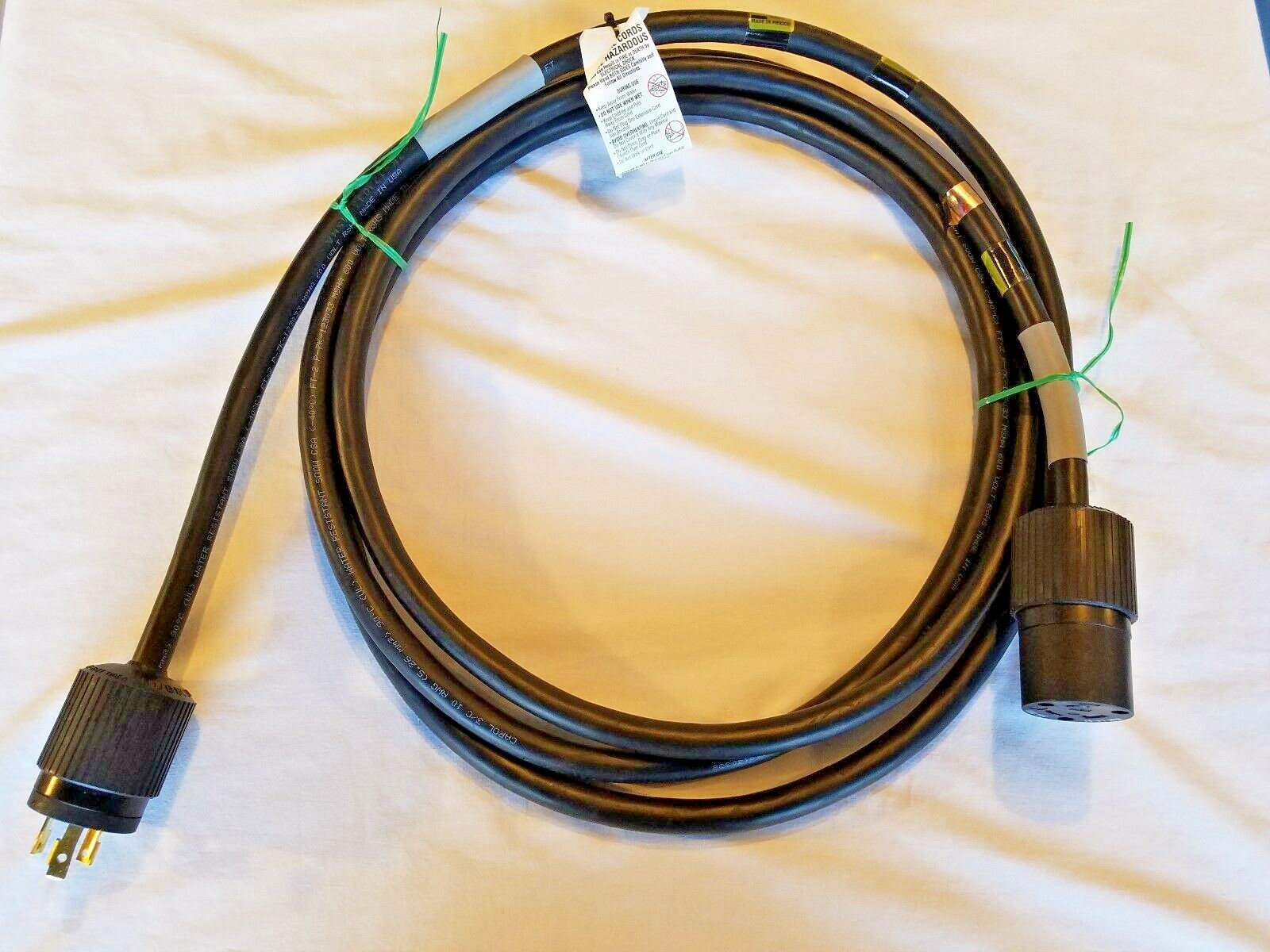 EMC 038-003-898 REV03 NEMA L6-30 POWERCORD 250V 30A TWIST LOCK HUBBELL