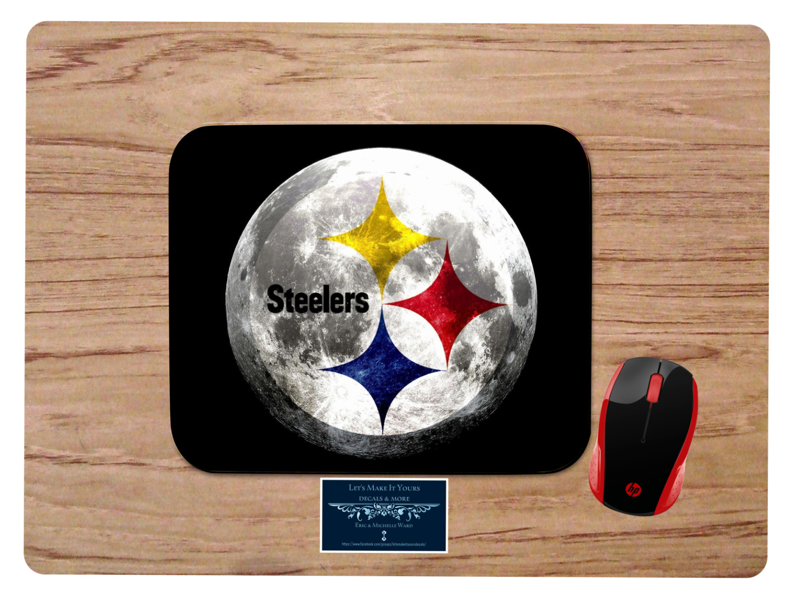 PITTSBURGH STEELERS MOON CUSTOM DESIGN MOUSE PAD MOUSEPAD DESK MAT PC GAMING