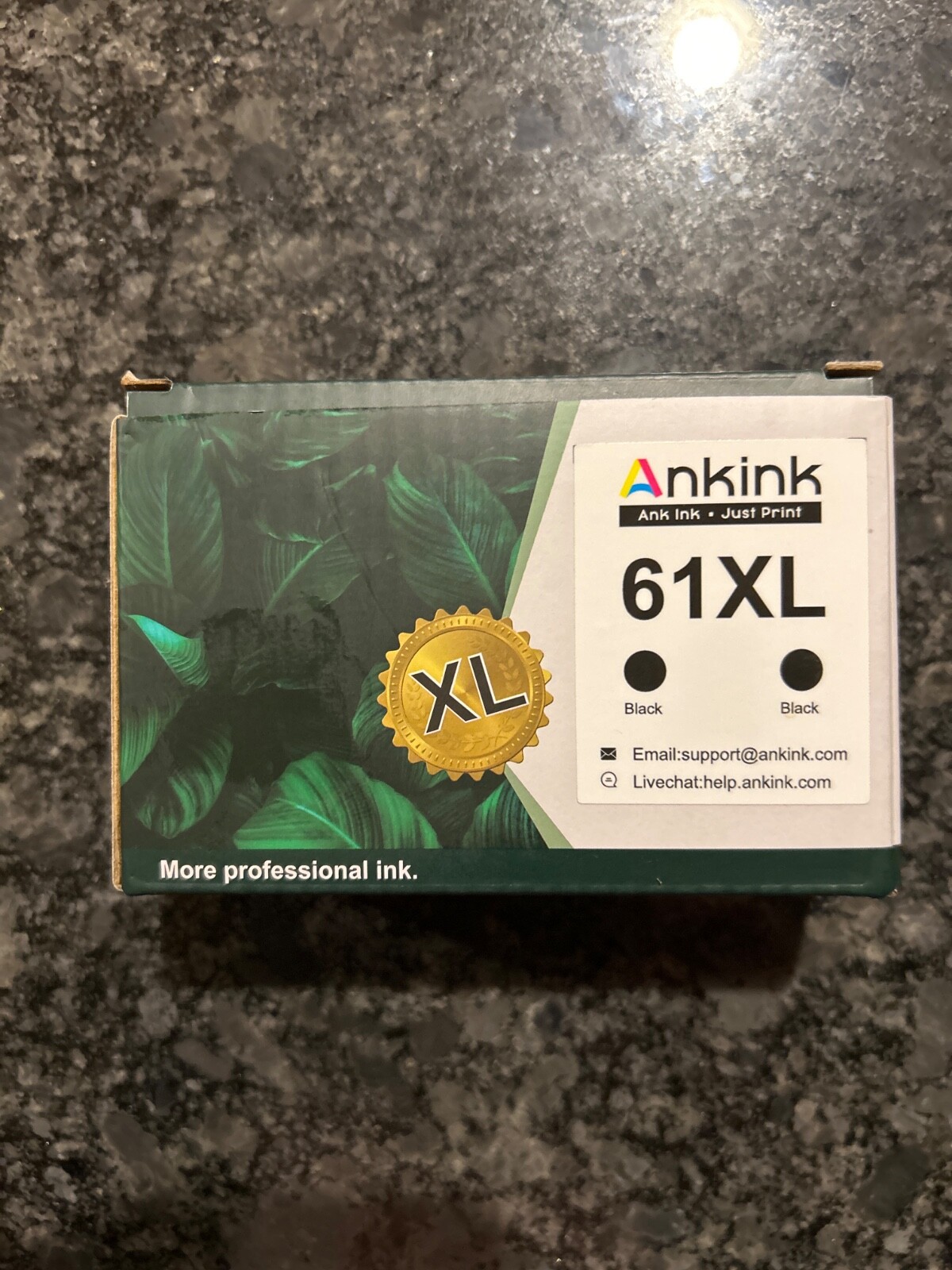 Ankink 61XL   2 black cartridges. One unopened, one used to print 5 pages.