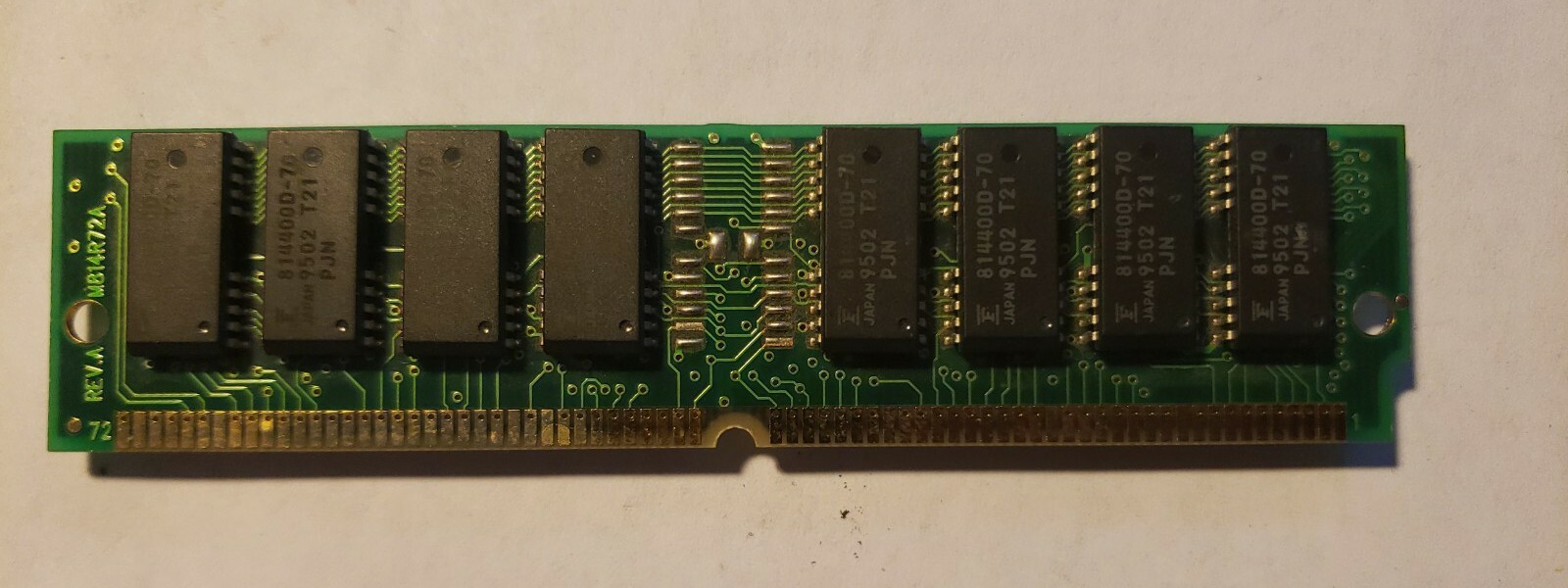 RAM 72-Pin VSIM72-8M-70-A REV A M814R72A EDO 4MB Vintage Computer Memory Japan