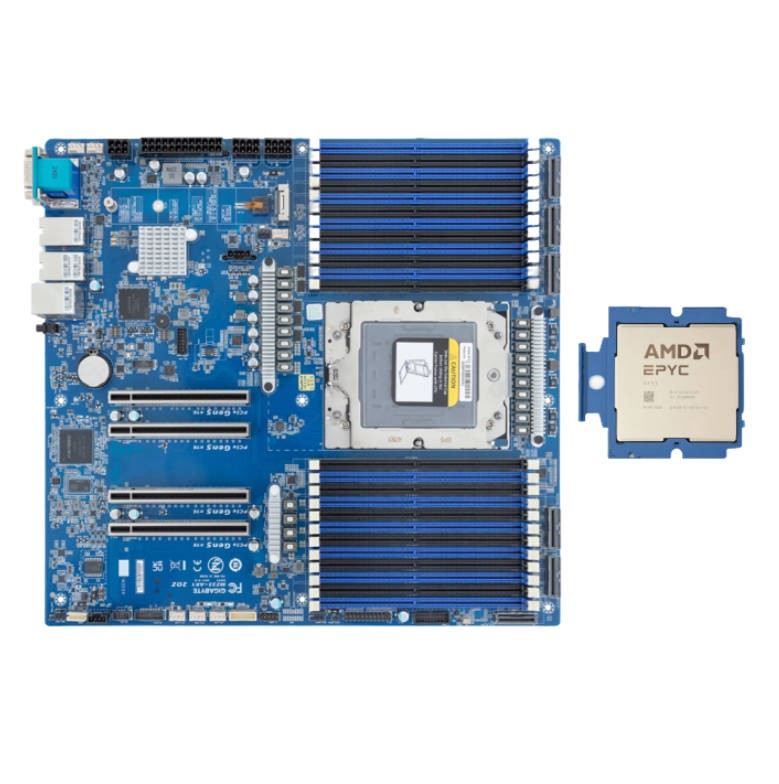 Gigabyte MZ33-AR1 +AMD EPYC 9535 ES ZEN5 TURIN SP5 64T/128T 1.9ghz L3 512M CPU