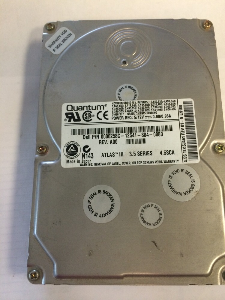 Quantum 4.5SCA P/N TD45J461 3.5" 4.5GB   80 Pin SCSI  HDD