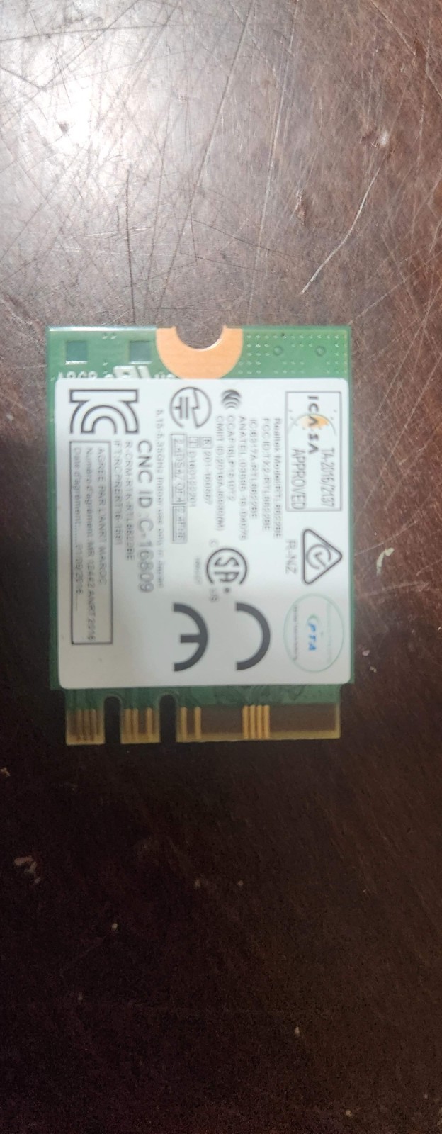 REALTEK RTL8821CE-VC M.2 2230 802.11AC WLAN BLUETOOTH 5.0 PCIE WIFI CARD N33GX