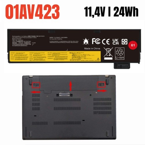 3Types- 01AV427 01AV428 01AV423 Battery for Lenovo ThinkPad T470 T480 T570 61++
