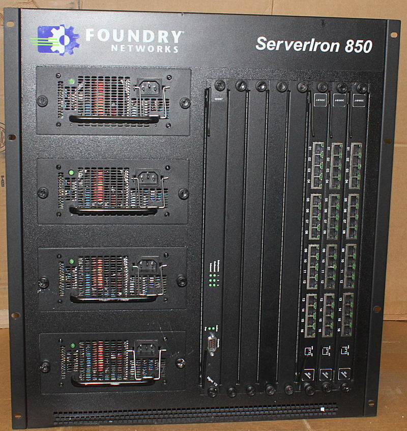 Foundry Brocade ServerIron 850 SI-850-PLUS SI380 w/ 1x WSM7 3x J-B16GC 4 x AC PS