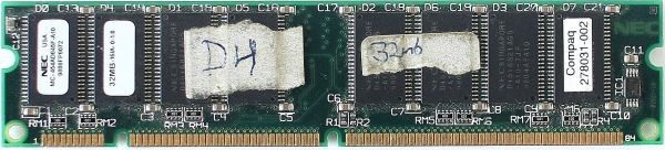 Memory 32mb-16/a-0-1.0, mc-454ad645f-a10, 168p, 278031-002