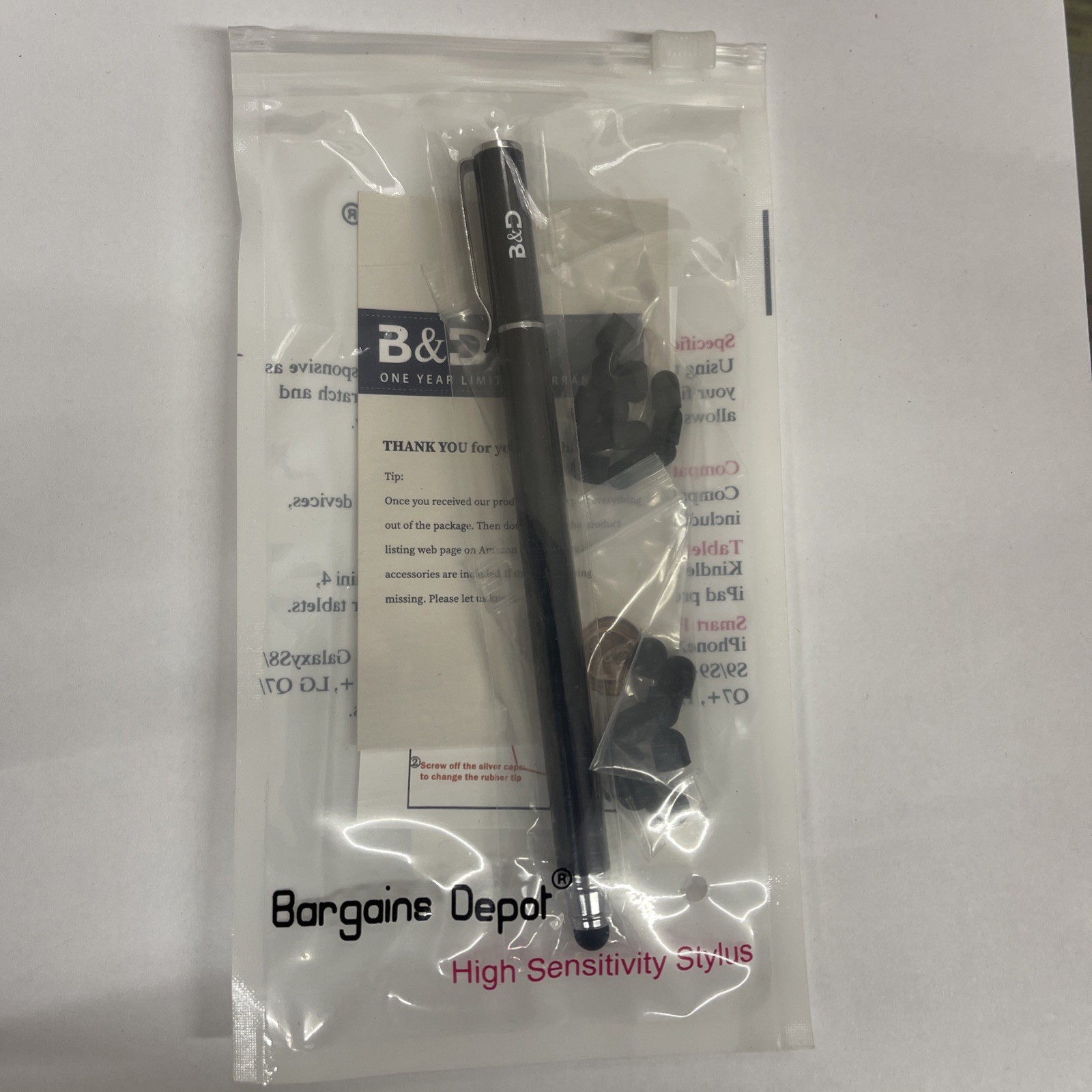 Bargains Depot 2-In-1 Stylus Touch Screen Pen For Iphone, Ipad, Ipod, 