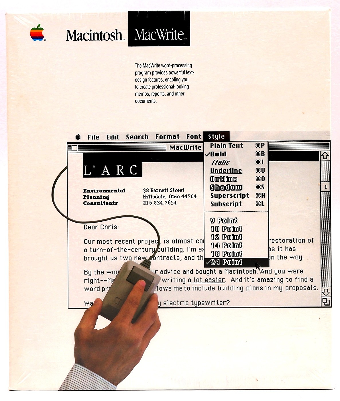 APPLE MACINTOSH MacWrite MO535 Software Sealed in Box