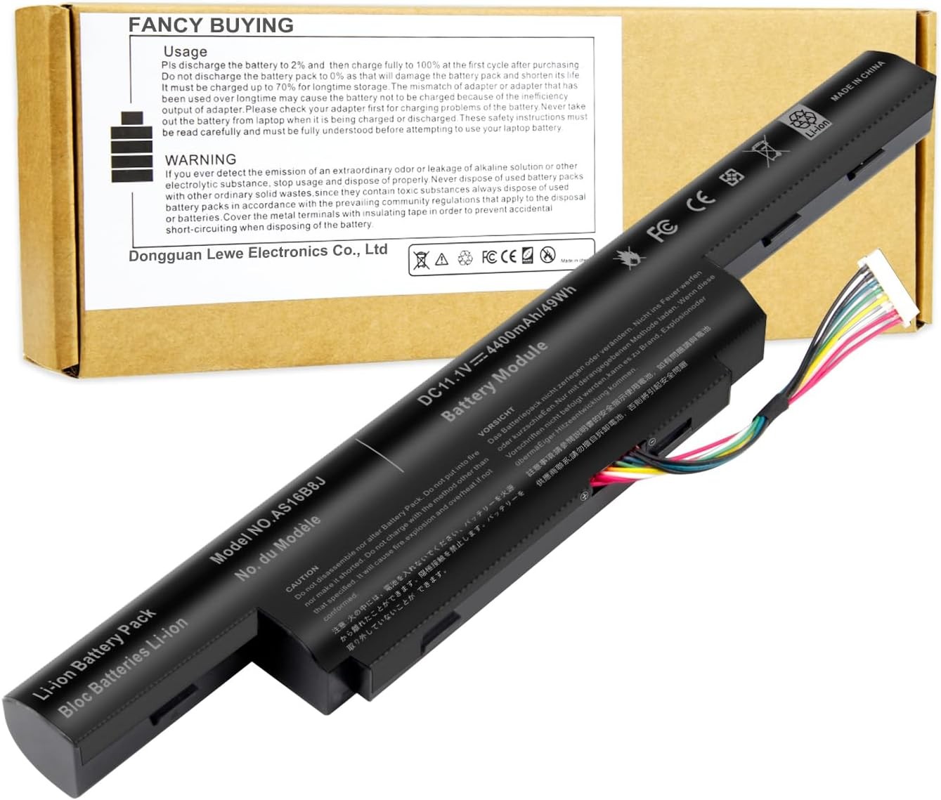 AS16B8J Laptop Battery Compatible Acer Aspire E5 575G E5 575G 53VG 15.6" E5