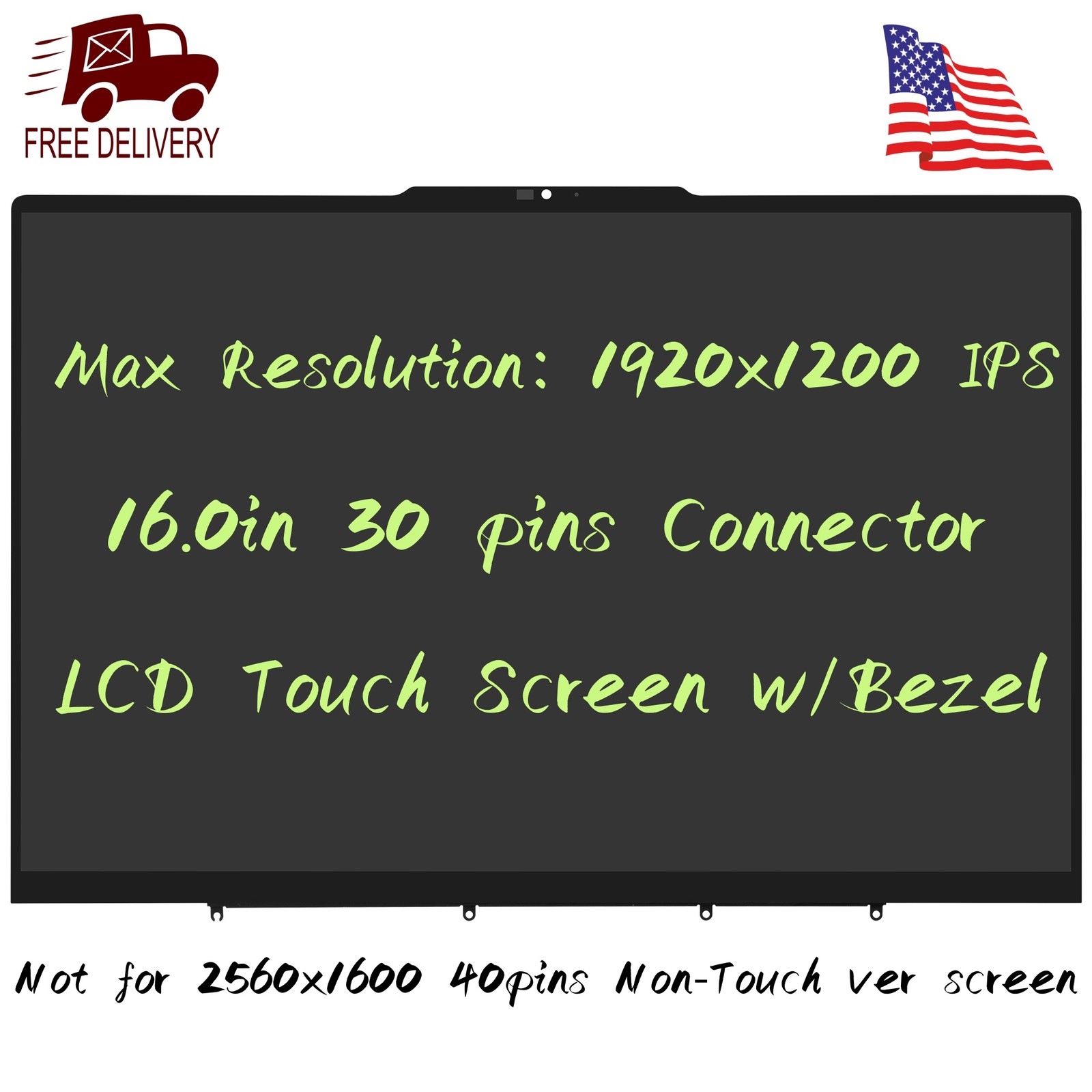 5D10S40100 For Lenovo Yoga 7 2-in-1 16IML9 83DL WUXGA IPS LCD Touch Screen 16''