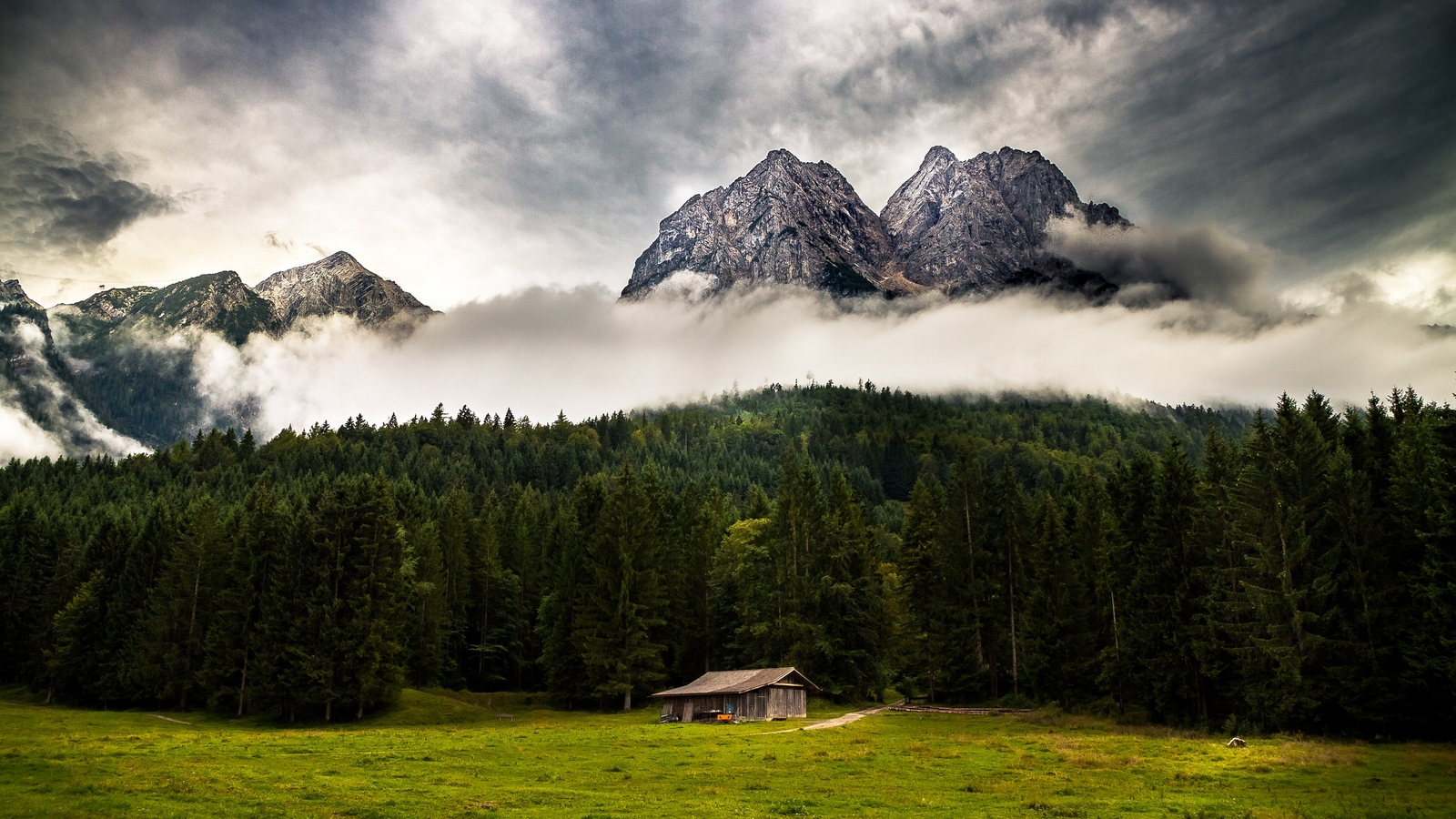 Landscape mountains forest Custom Gaming Mat Desk