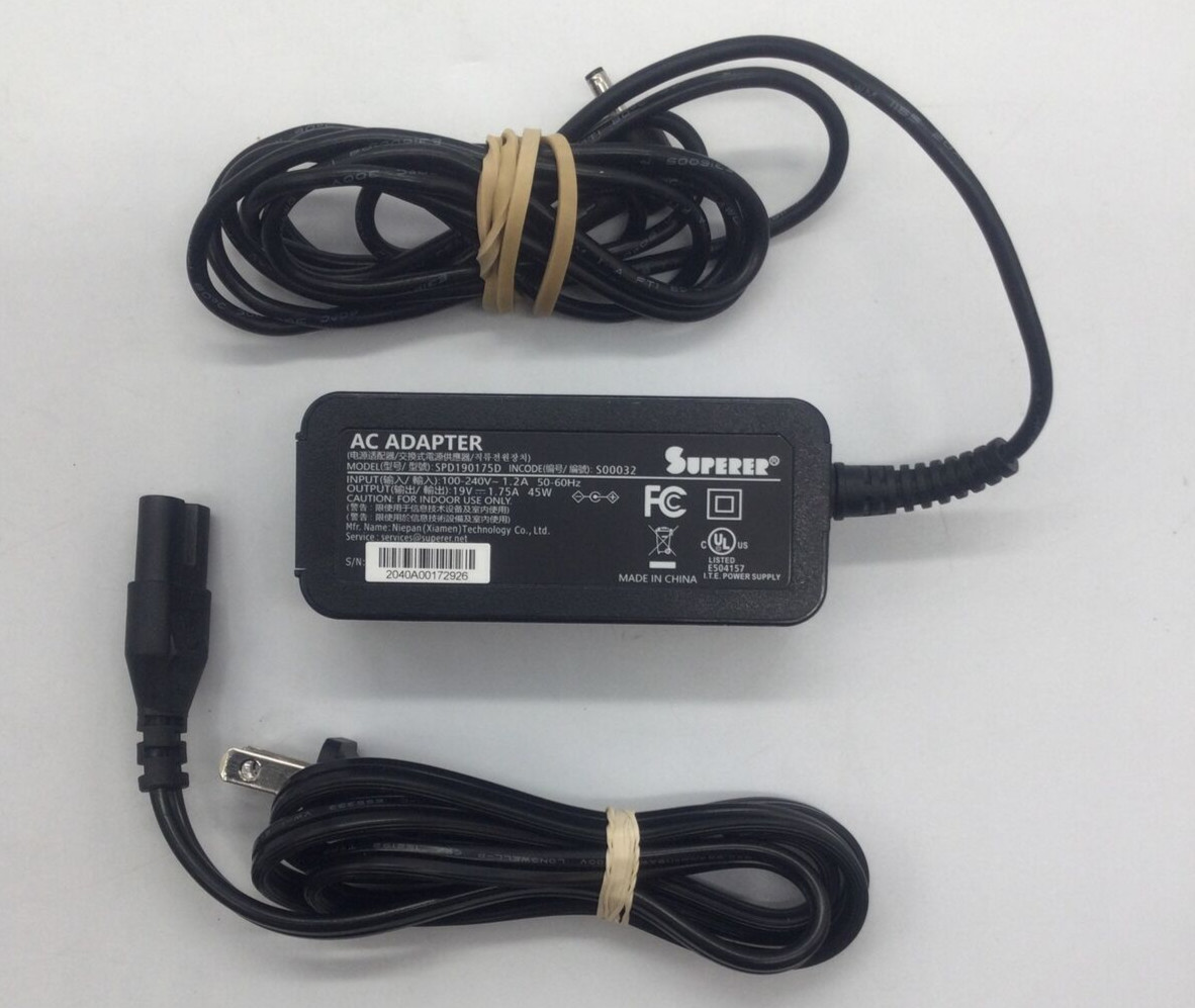 Superer 45w AC Adapter black tip SPD190175D