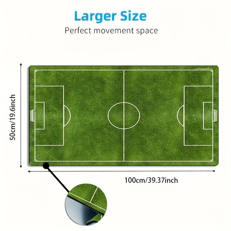 1pc Large Size Esports Gaming Mouse Pad, Standard Football Field Lawn Pattern,