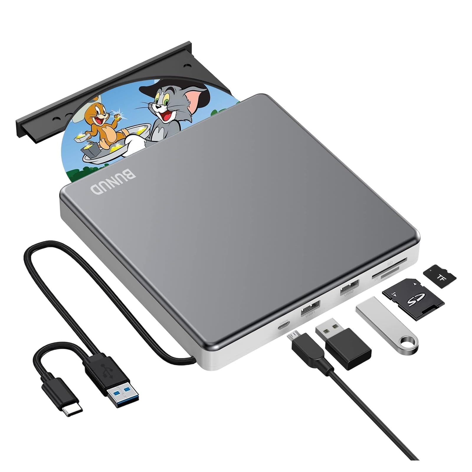 External DVD Drive, USB C Superdrive for Apple USB 3.0 DVD Burner Reader for ...