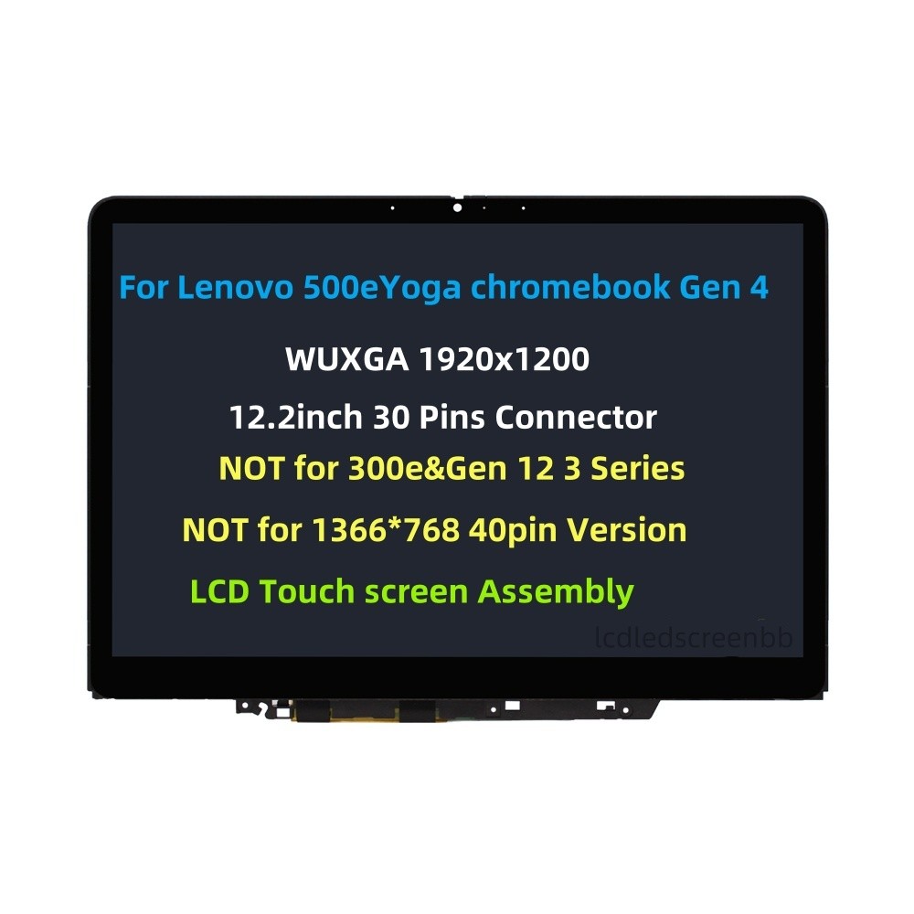 For Lenovo 500e Yoga Chromebook Gen 4 NV122WUM-N41 V8.0 LCD Touch Screen 30pins 