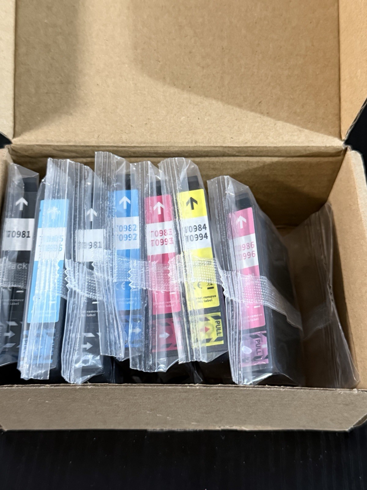 7PK BLACK &COLOR Ink Carts for Epson T0981 X2, T0982 T0992 T0983 T0993 T0984 Etc