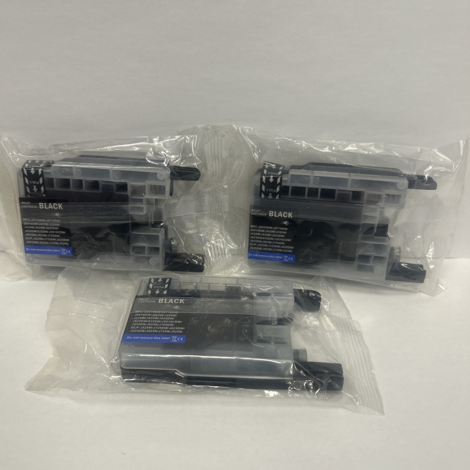 3 -BLACK Ink Cartridge fits Brother LC75 LC71BK MFC-J6510DW MFC-J280W MFC-J425W 
