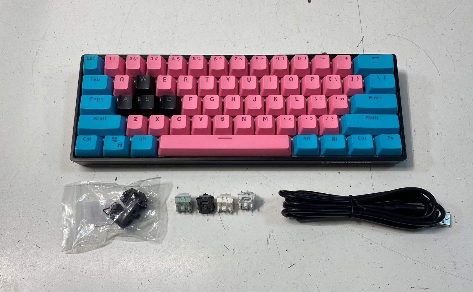 Kraken Keyboards Kraken Pro 60 60% Mechanical Gaming Keyboard Untested As-Is