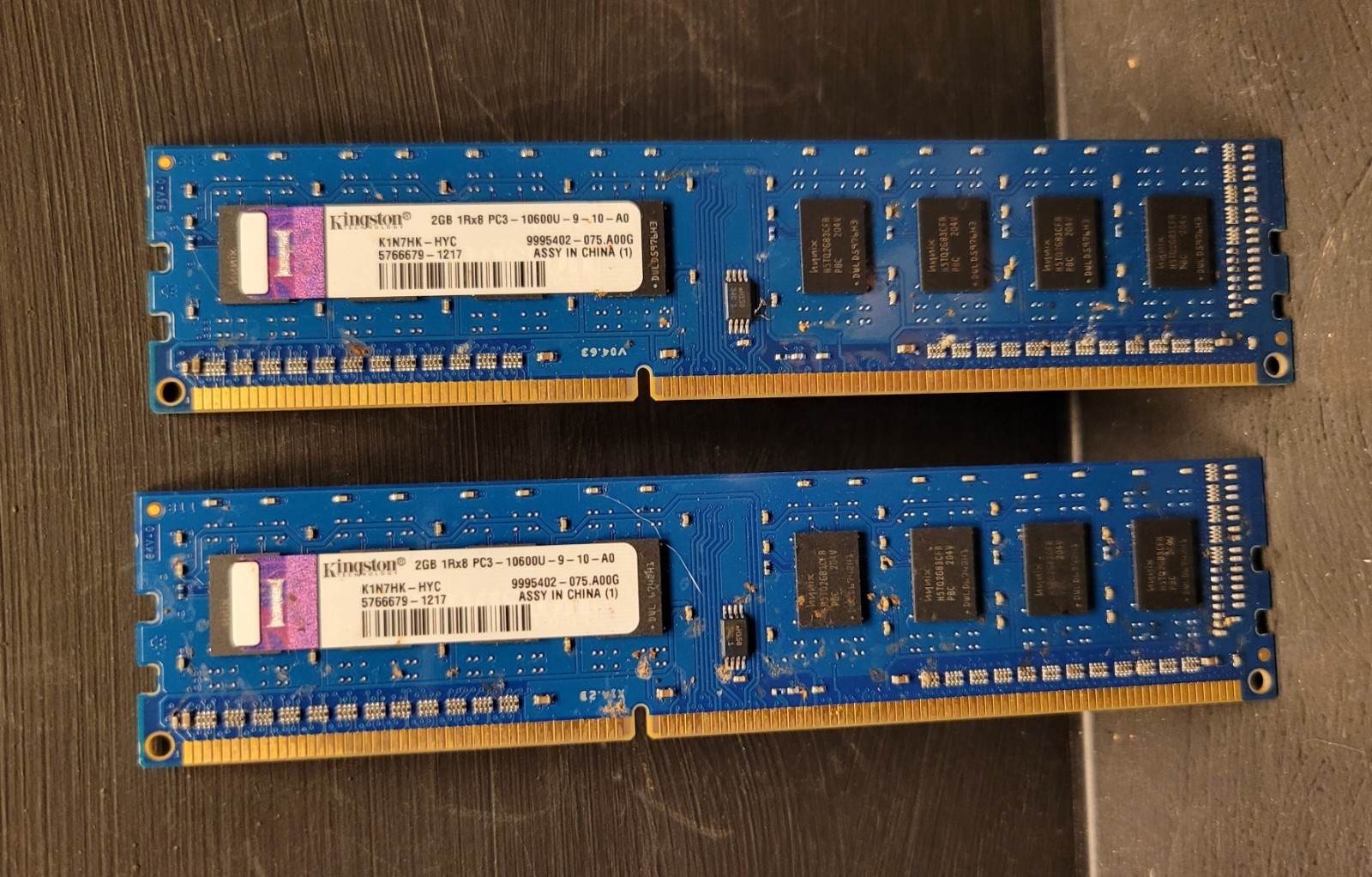 Kingston PC3 Ram 2x 2gb, used, very good