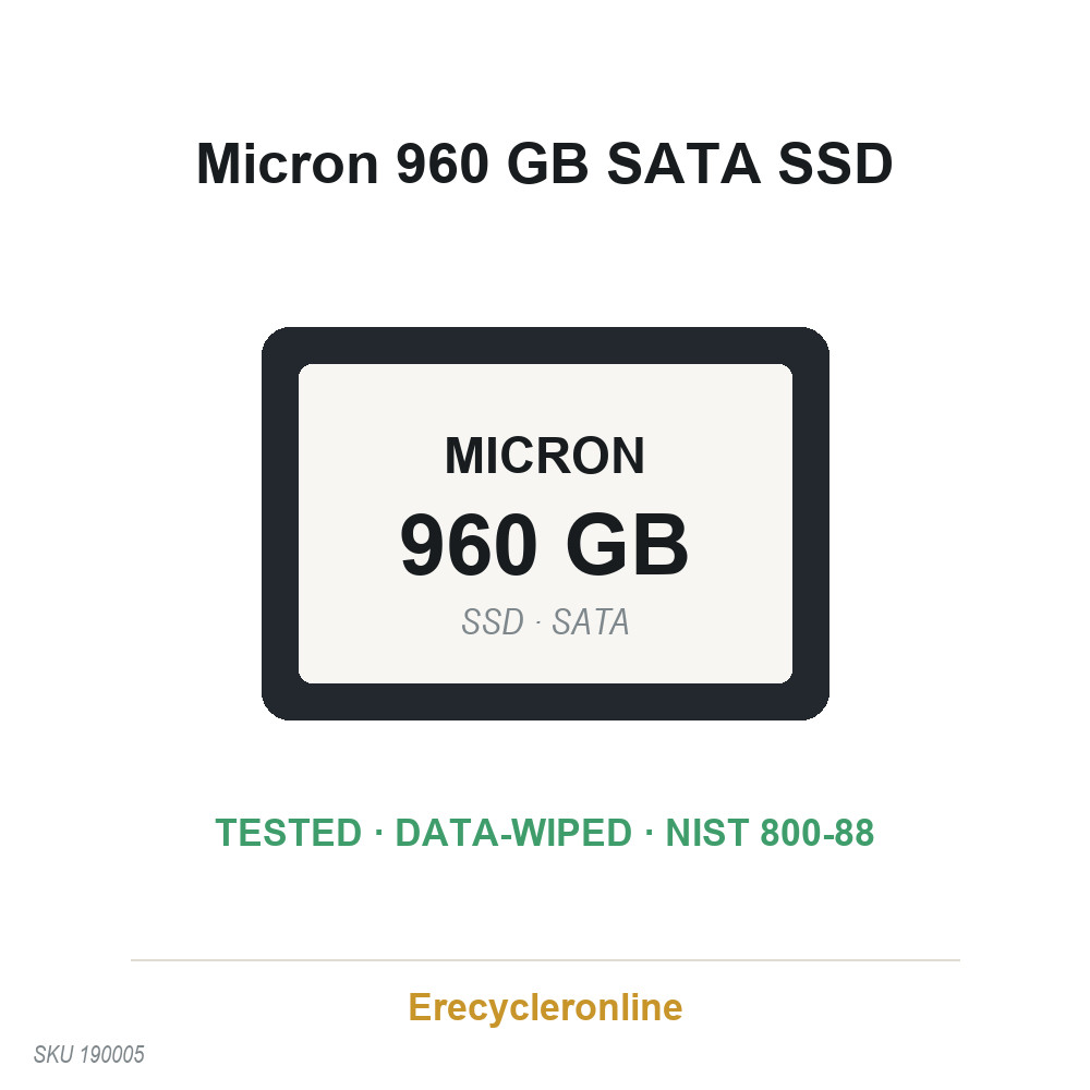 Micron 5100 MAX 960GB 2.5" SATA SSD MTFDDAK960TCC Enterprise