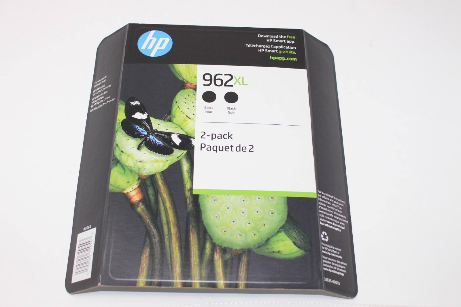 BRAND NEW GENUINE HP 962XL (3JB35BN) Black Toner Cartridge - 2 Pack  04/2027+