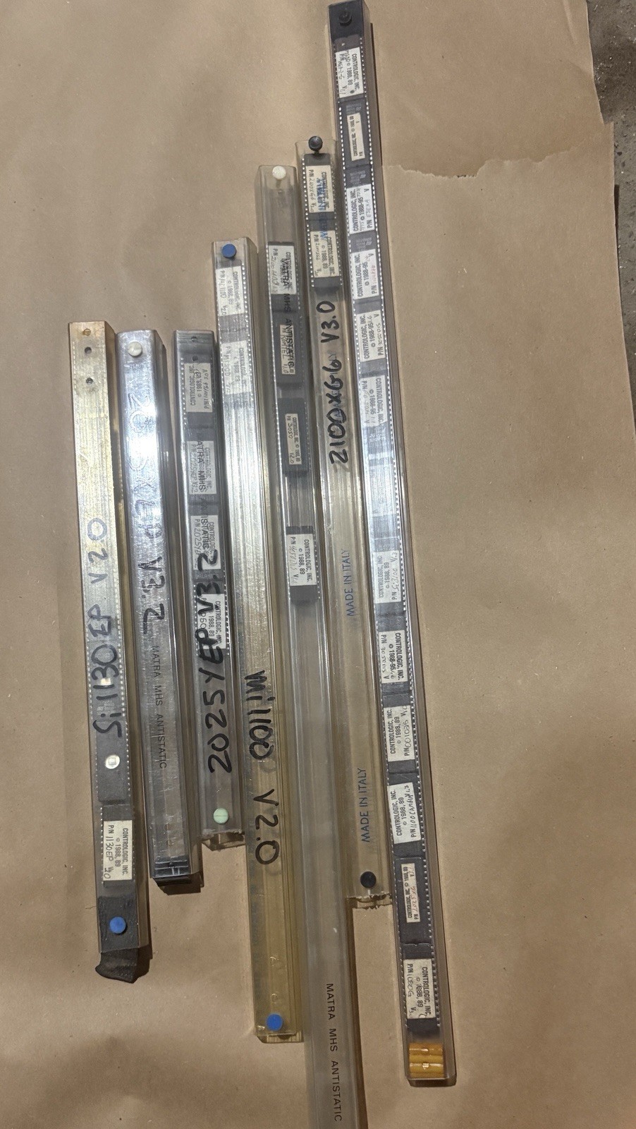 Lot of 34 Contrologic Vintage Programmed EPROM IC Chips M27C256B D27C64 NOS