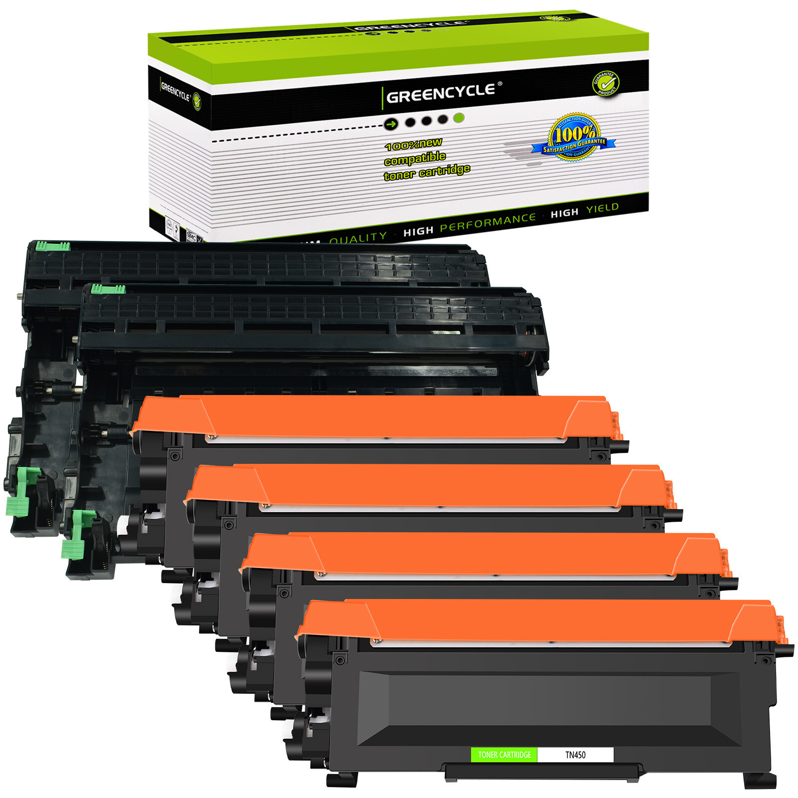 2PK DR420 Drum + 4PK TN450 Toner For Brother TN420 Printer FAX-2940 MFC-7860DW