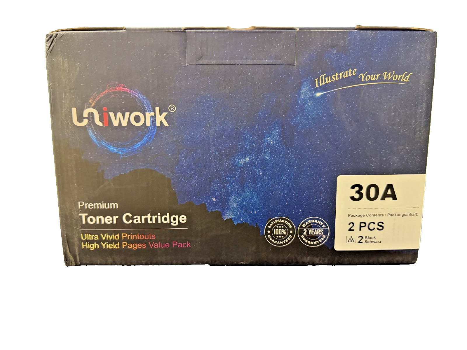Uniwork 30A Black Toner Cartridge - Compatible CF230A Toner Cartridge