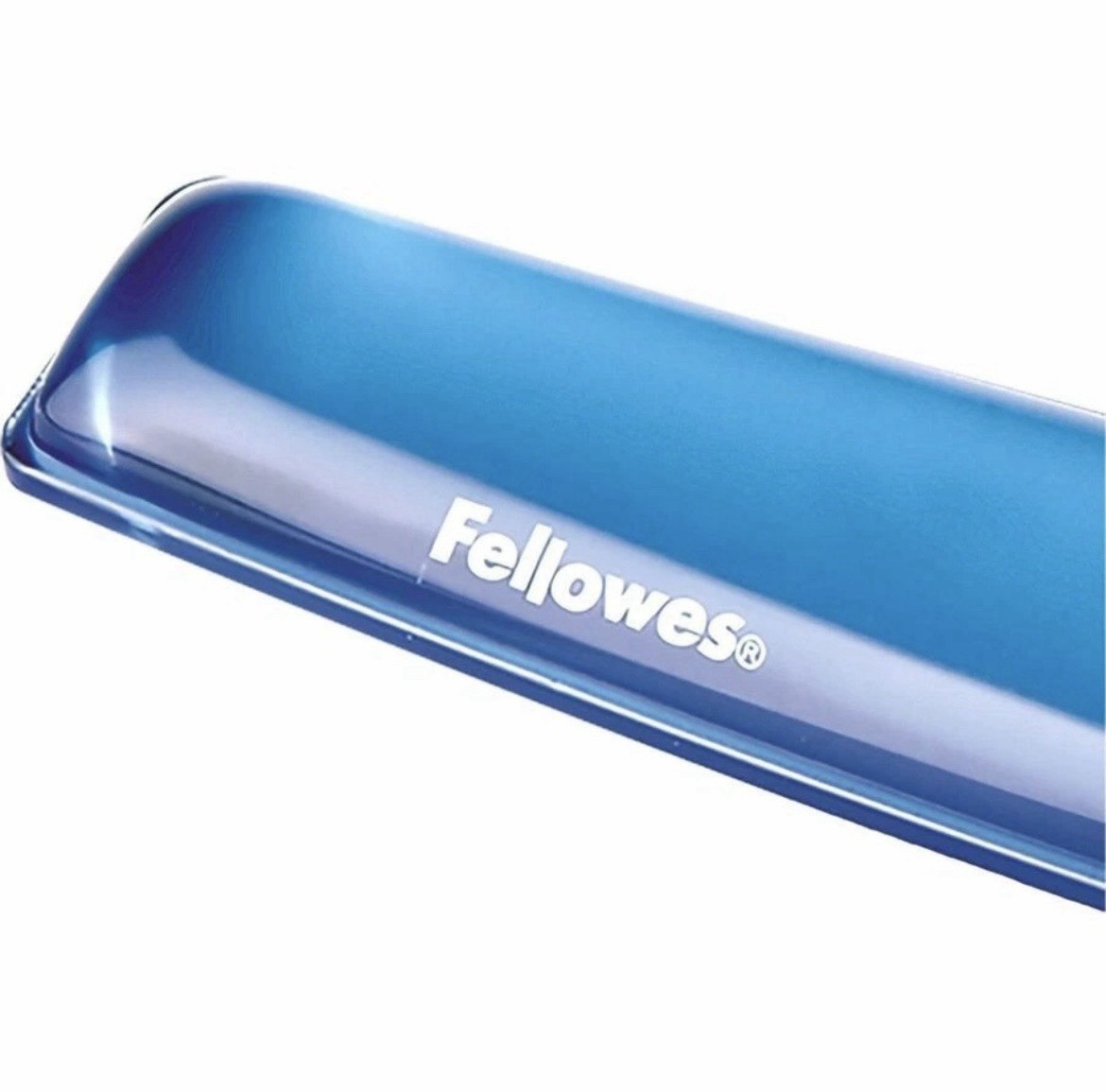 Fellowes Gel Crystal Wrist Rest Transparent - Blue (91137) Carpal Tunnel Relief
