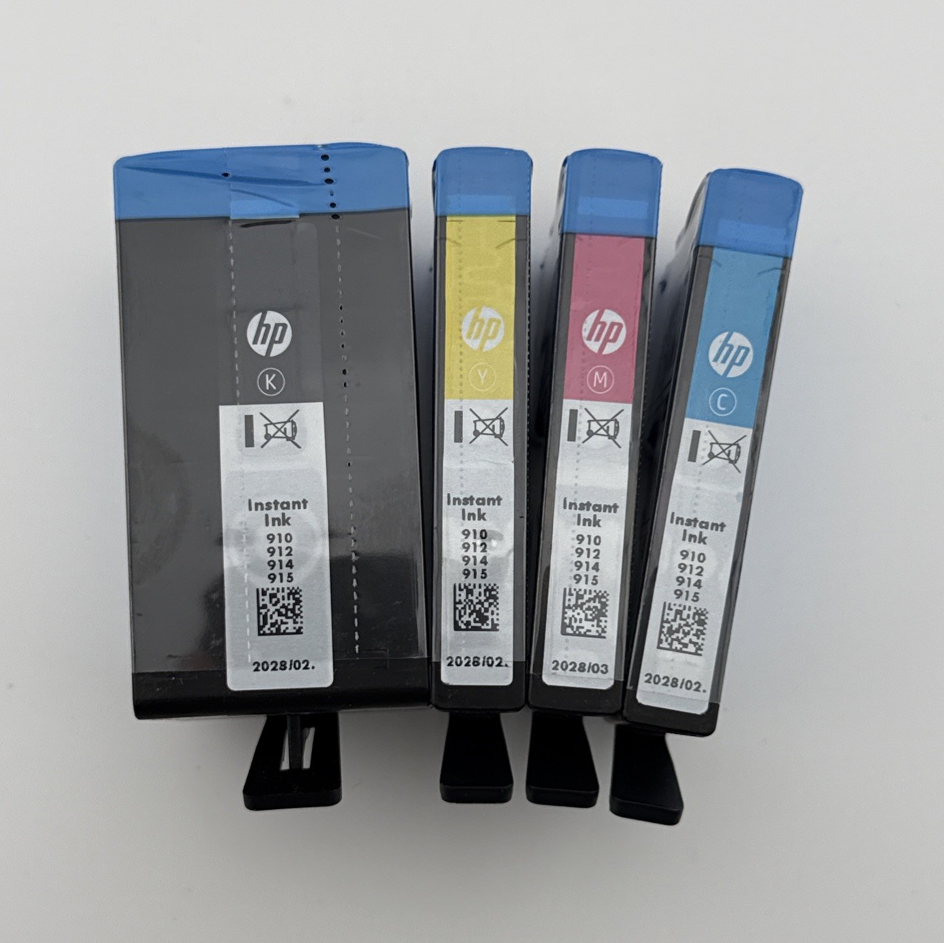 Genuine HP 910 912 914 915 Black Cyan Magenta Yellow Ink Cartridges EXP 02/2028
