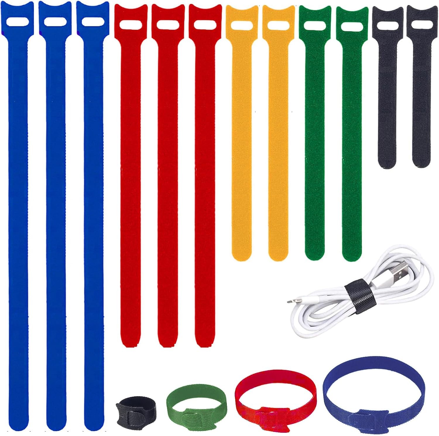 120PCS 6 Inch Cable Ties Reusable Multi-Purpose Wire Ties Cord Organizer...