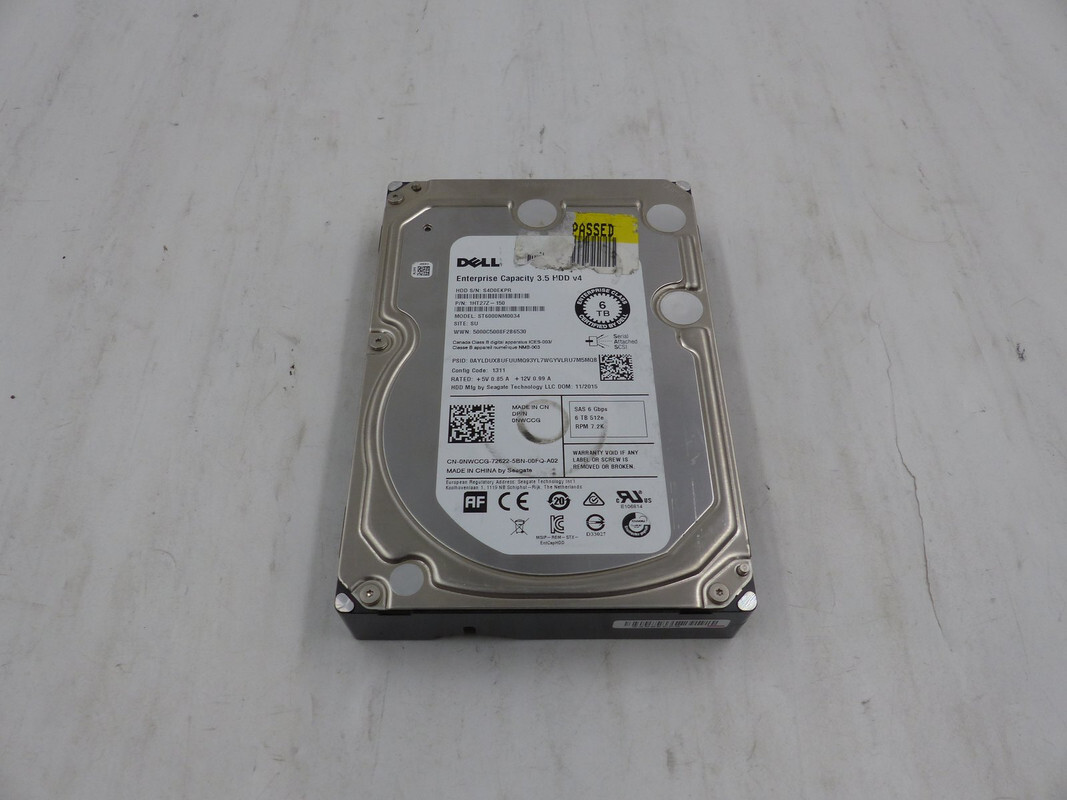 DELL 1HT27Z-150 ST6000NM0034 ENTERPRISE 6TB 3.5 INCH SAS HARD DISK DRIVE