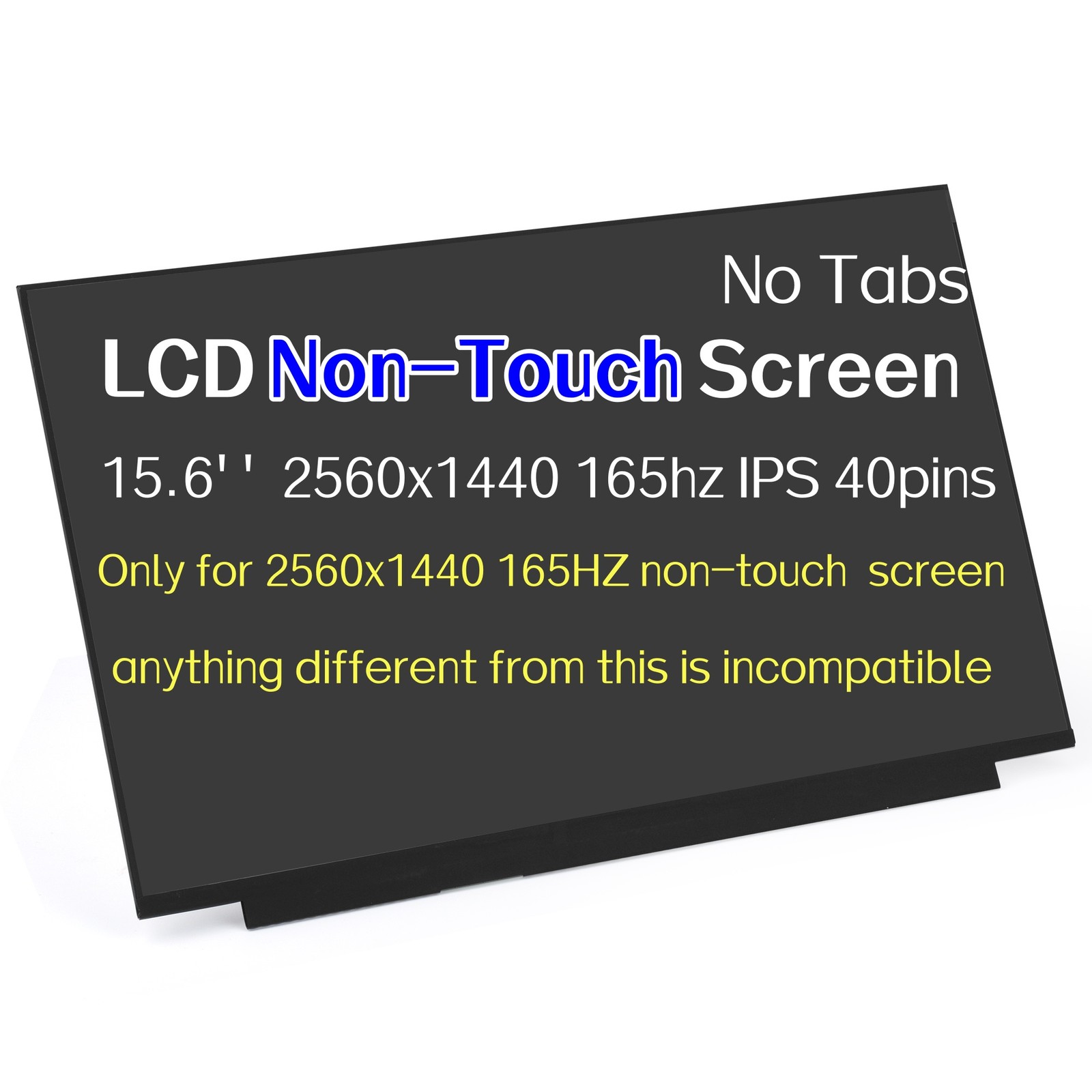 For NE156QHM-NY1 V8.2 40 Pins 2560x1440 165hz QHD LCD Display Screen Replacement