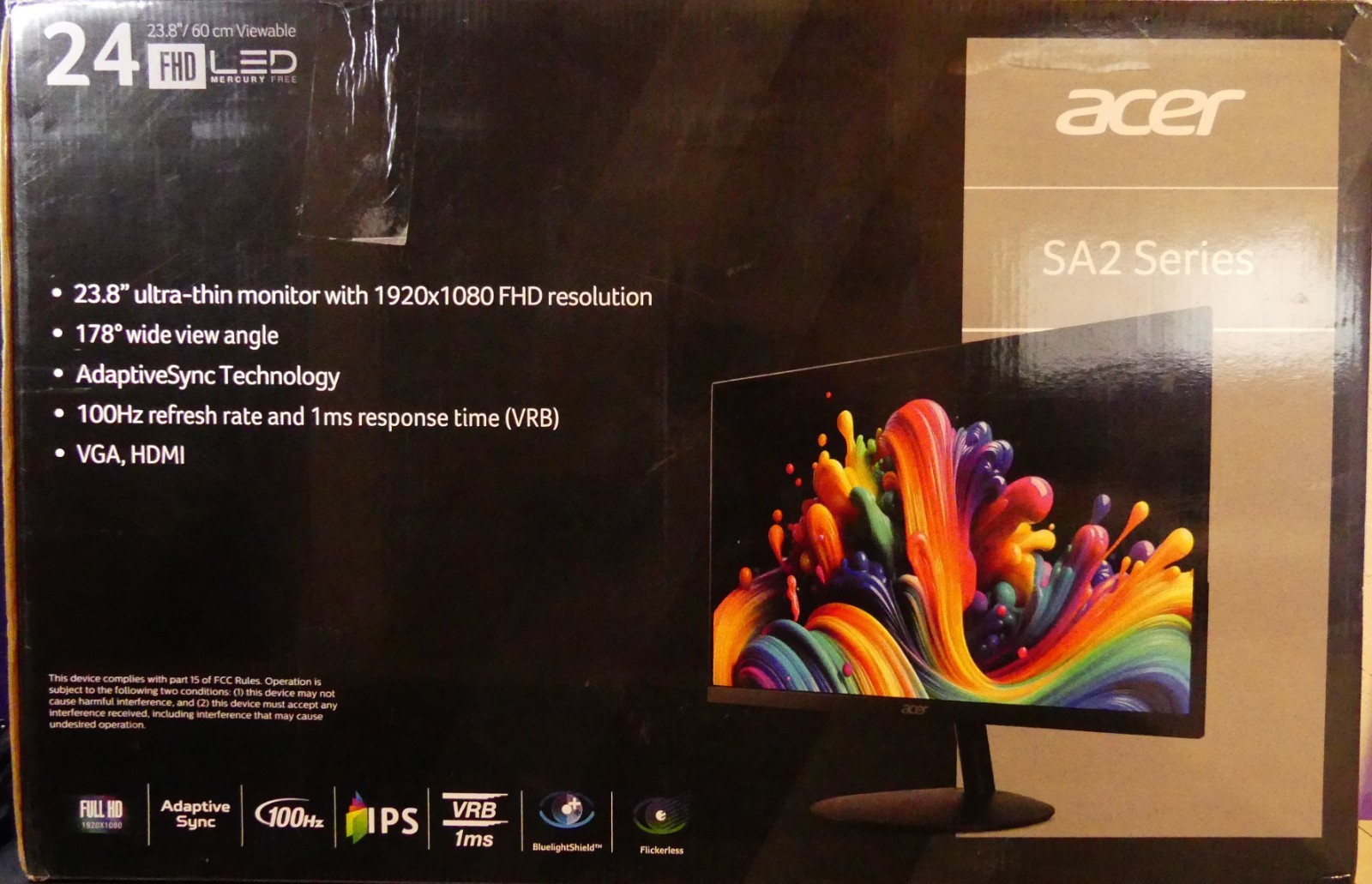 Acer SA241Y 23.8" Full HD IPS LED Gaming Monitor