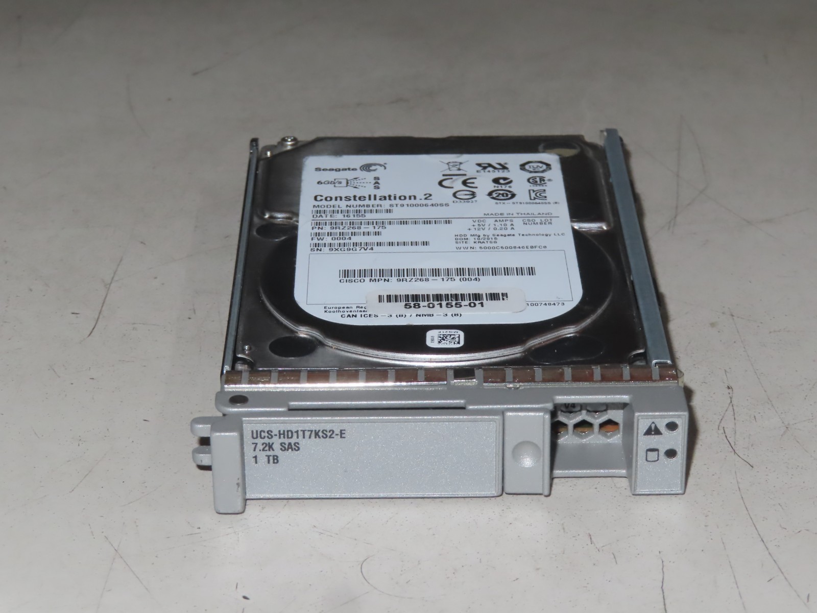 GENUINE CISCO 1TB 2.5" 6GBPS SAS HDD UCS-HD1T7KS2-E 58-0155-01 9RZ268-175