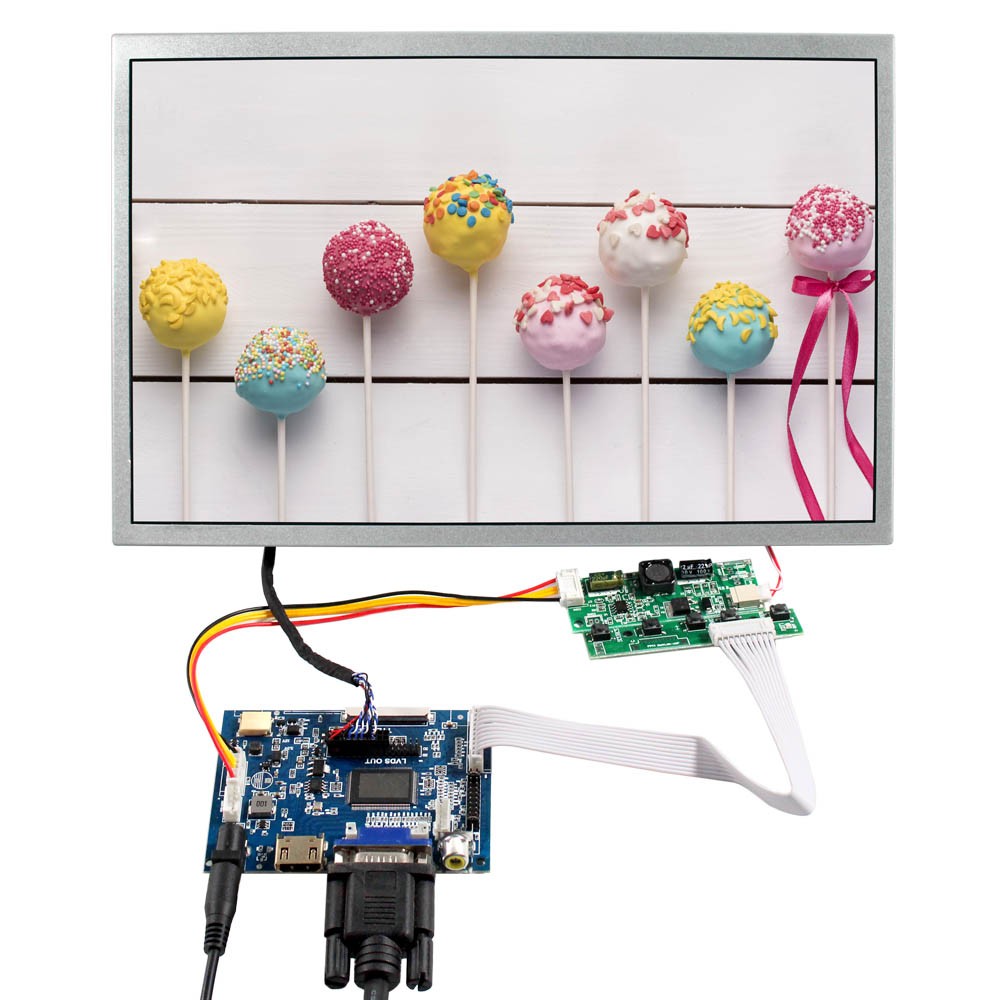 HD VGA AV1 AV2 Controller Board 12.1in 1280X800 650nit Outdoor TN LCD Display