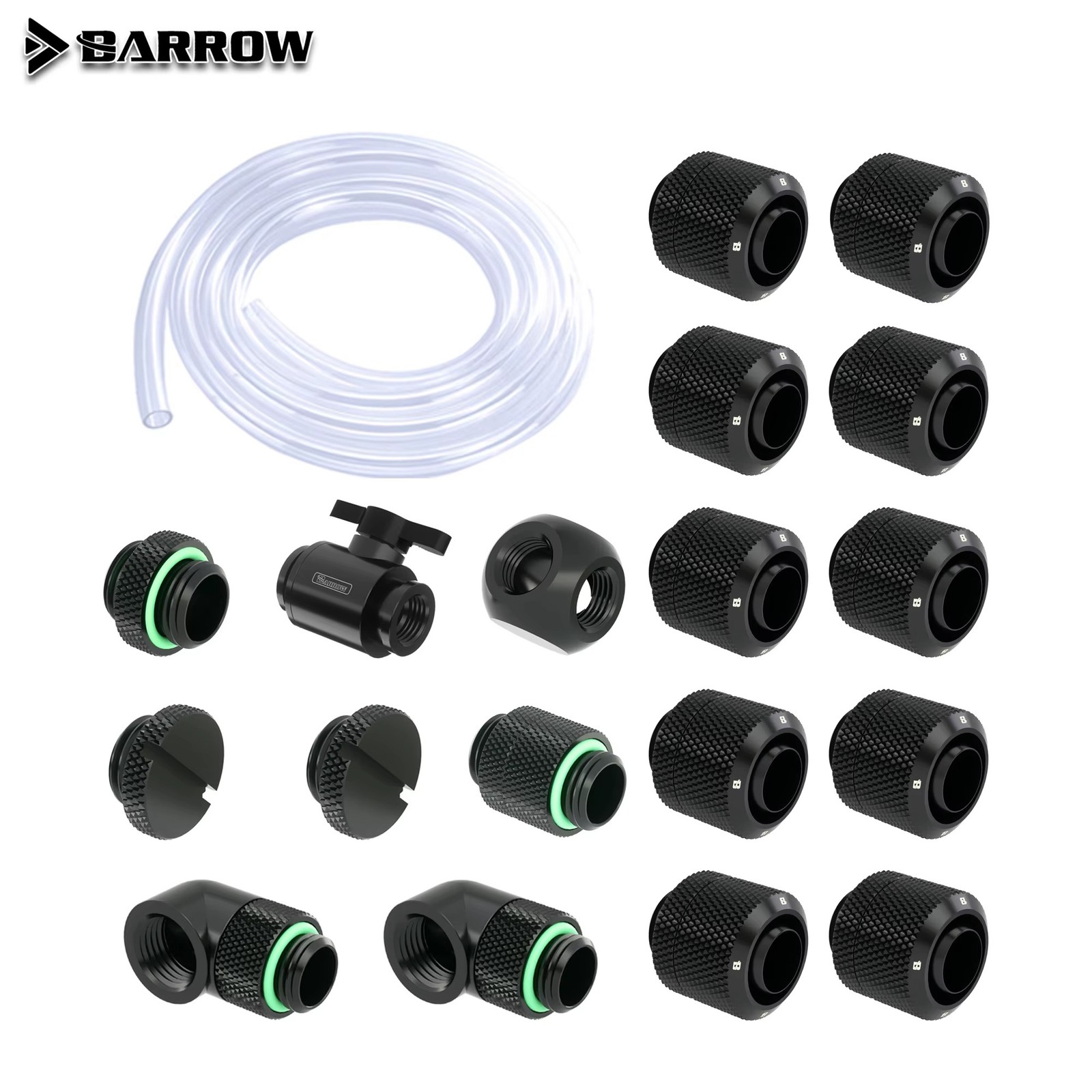 BARROW Soft Tube Fitting Kit PC Water Cooling Hose Compression Set