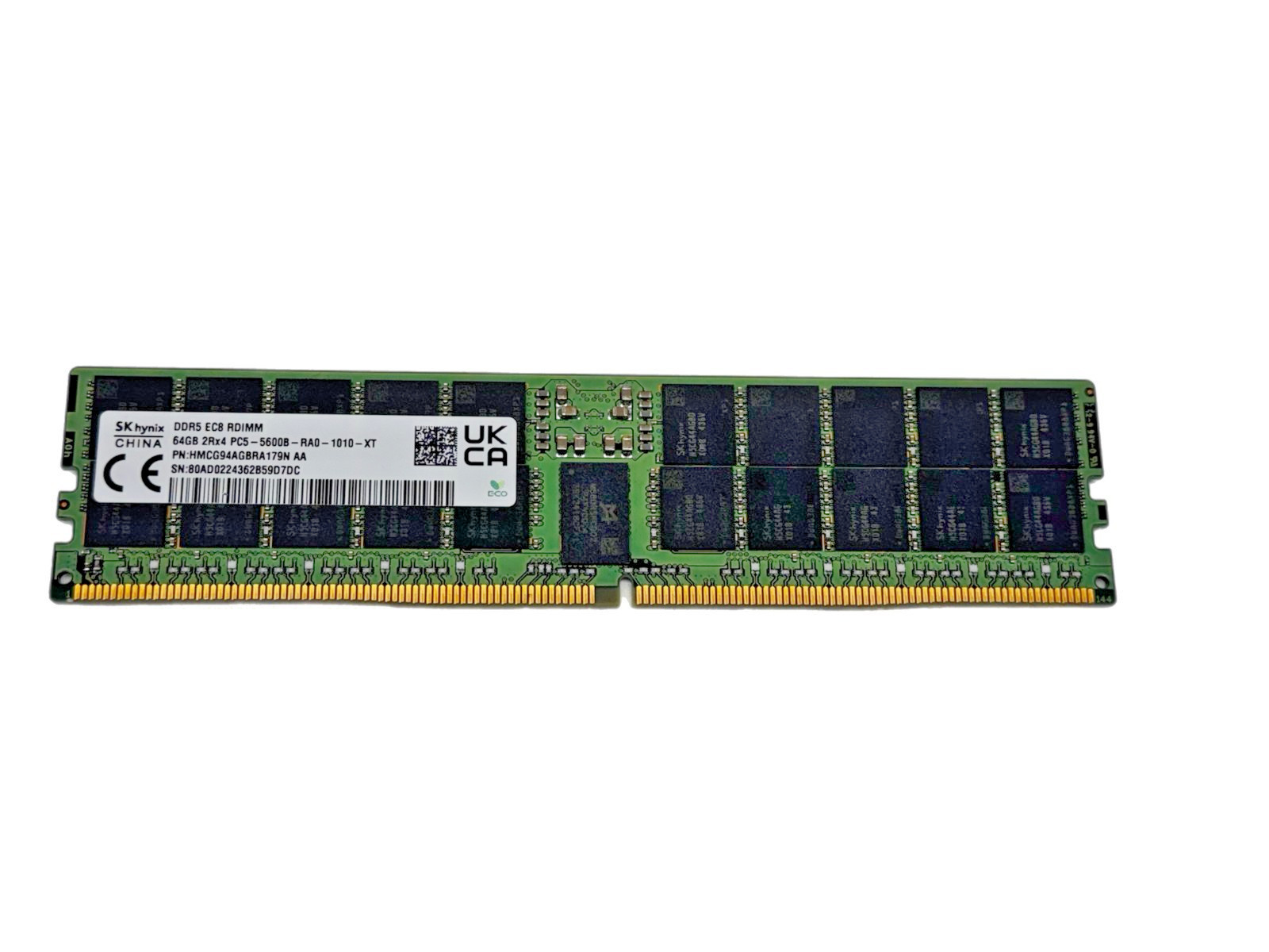 SK HYNIX 64GB (1X64GB) 2RX4 PC5-5600B DDR5 RDIMM SERVER MEMORY HMCG94AGBRA179N